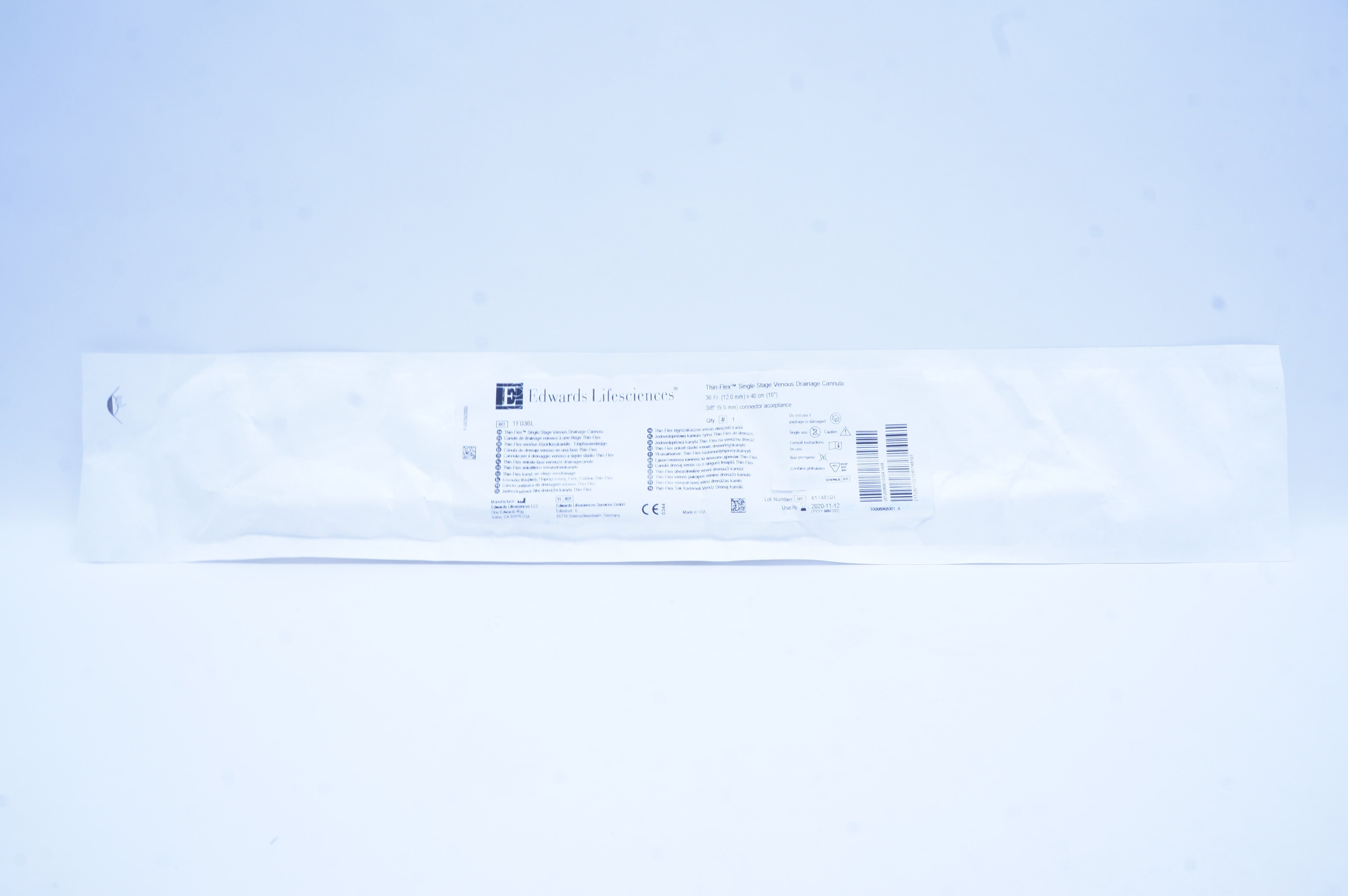 Edwards Lifesciences TF036L Thin-Flex Venous Drainage Cannula 36Fr x 40cm (x)
