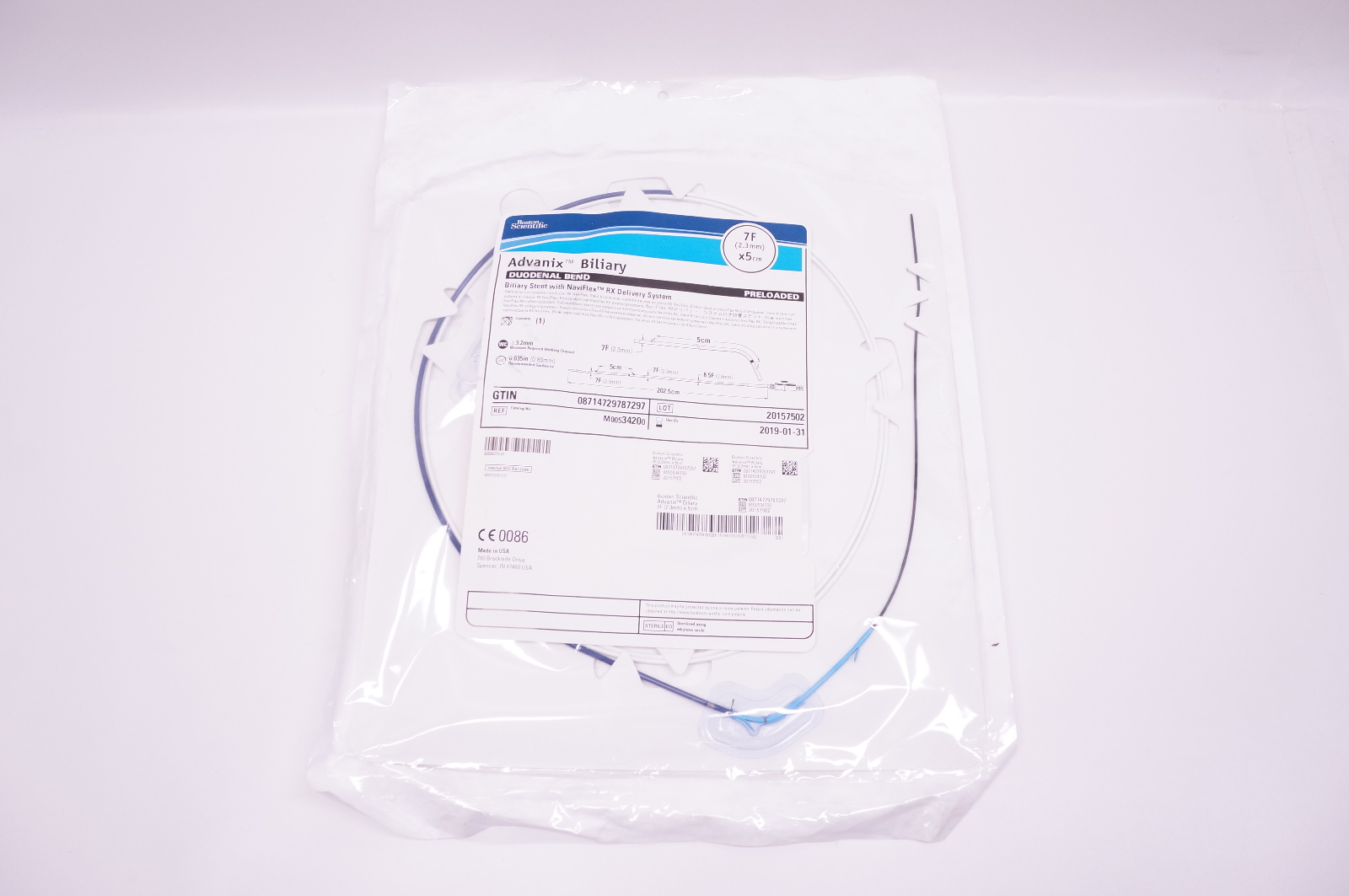 Boston Scientific 3420 Advanix Biliary Duodenal Bend 7F x 5cm (x)