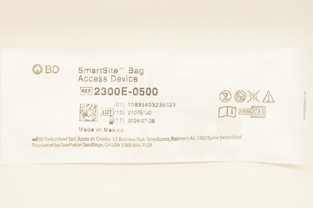 BD 2300E-0500 BD SmartSite Bag Access Device - Box of 25