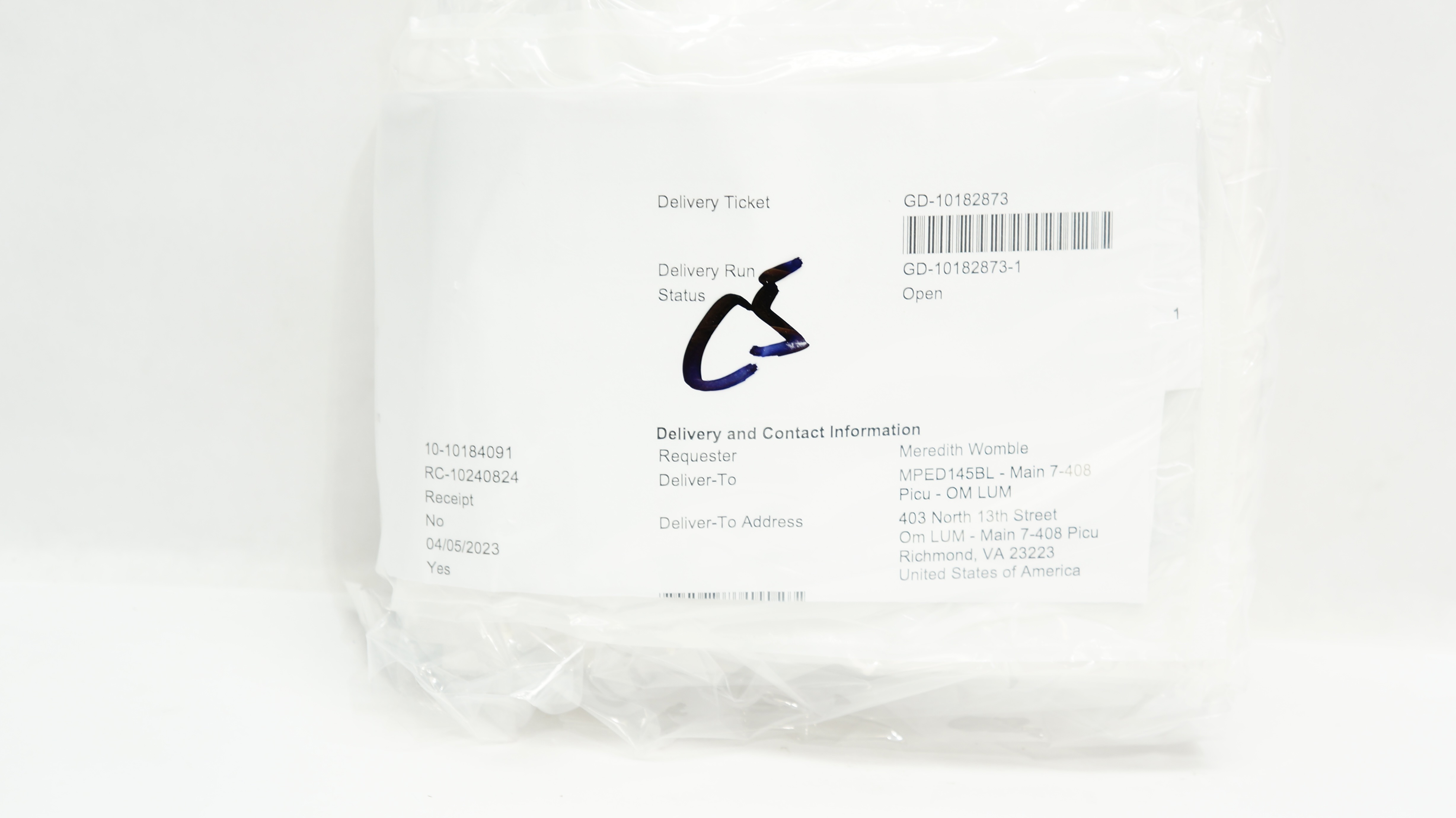 Delivery Ticket GD-10182873