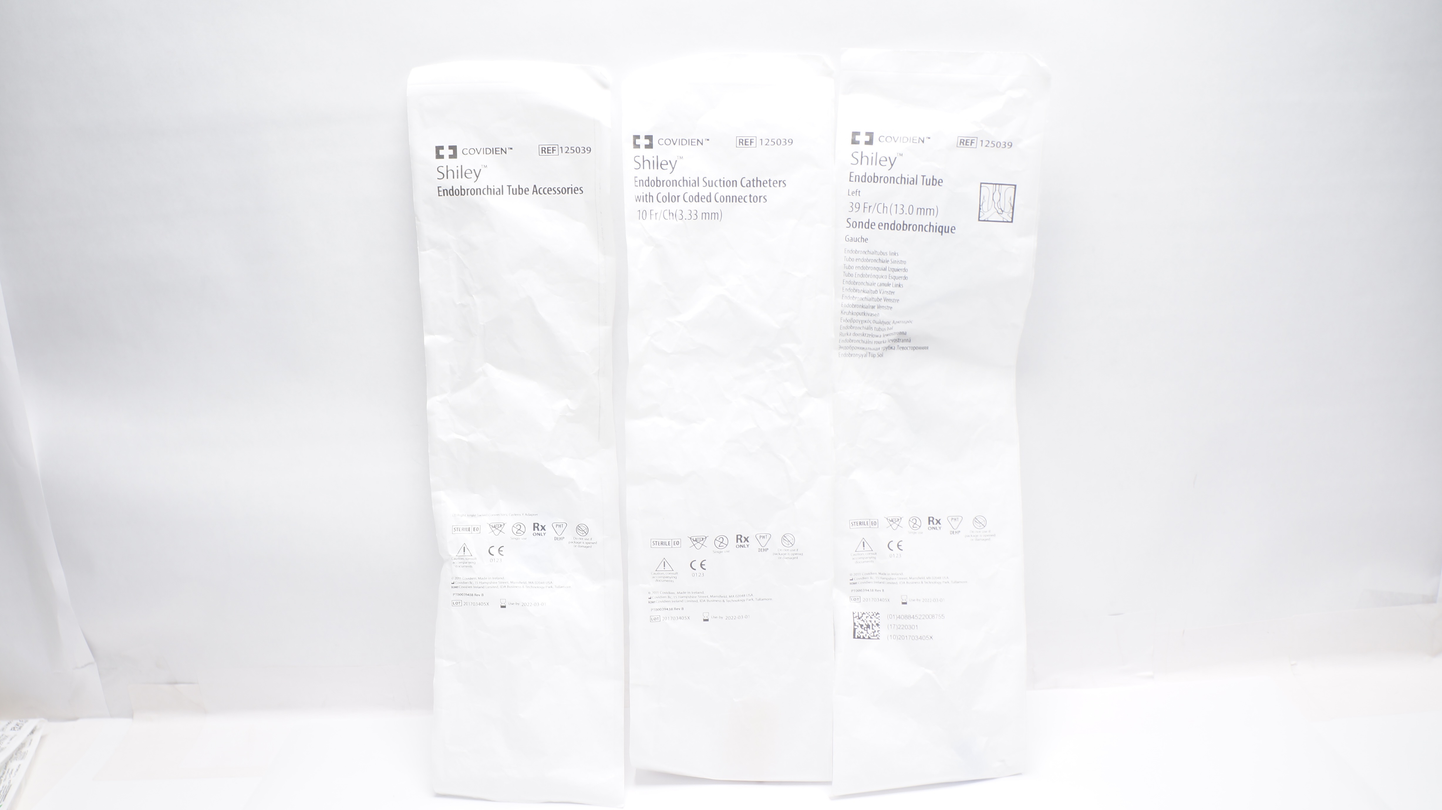 Covidien 125039 Shiley Endobronchial Caths. 10Fr/Ch, Tube 37Fr & Accessories (x)