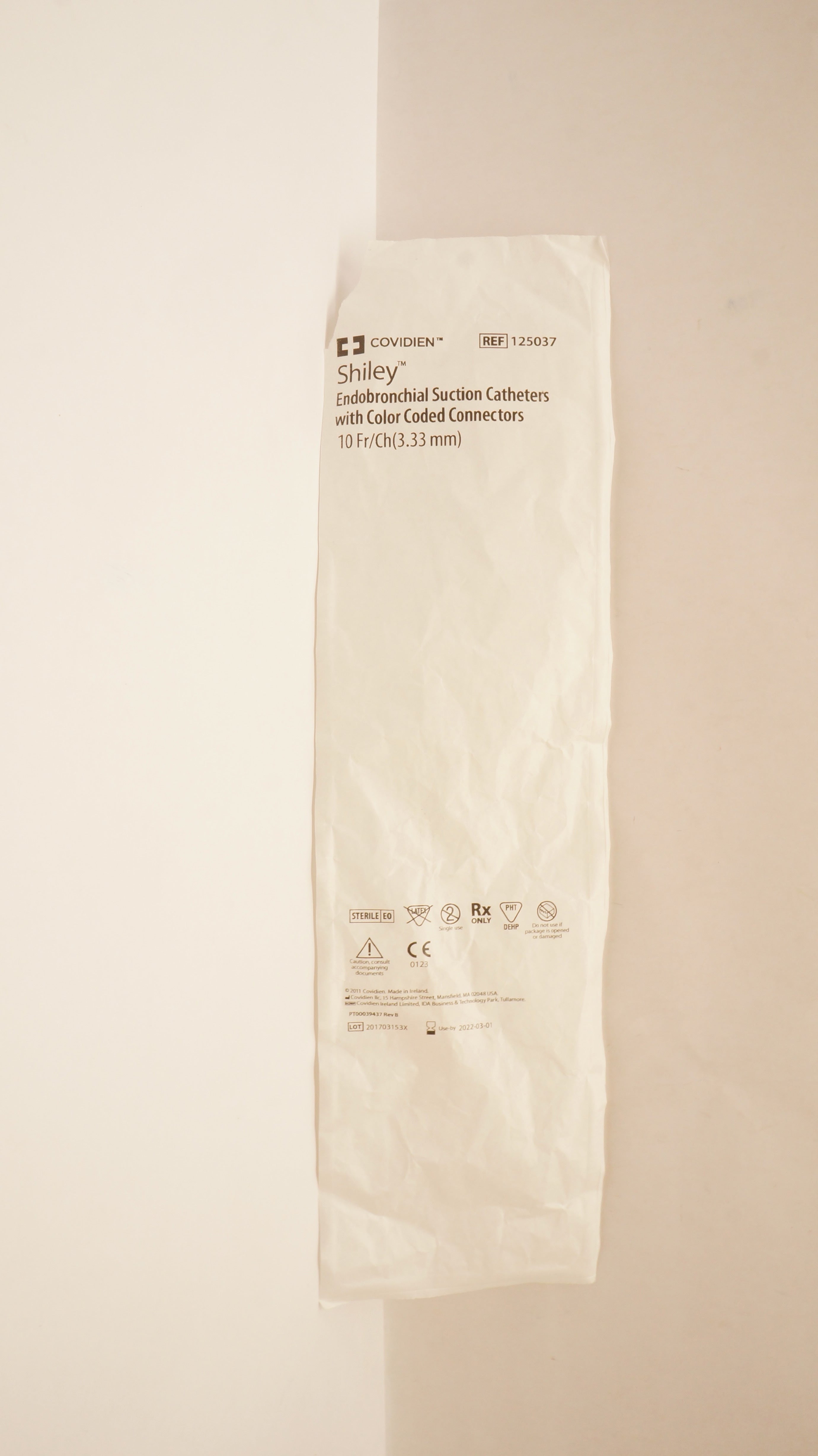 Covidien 125037 Shiley Endobronchial Caths. w/Color Coded Connectors 10Fr/Ch (x)