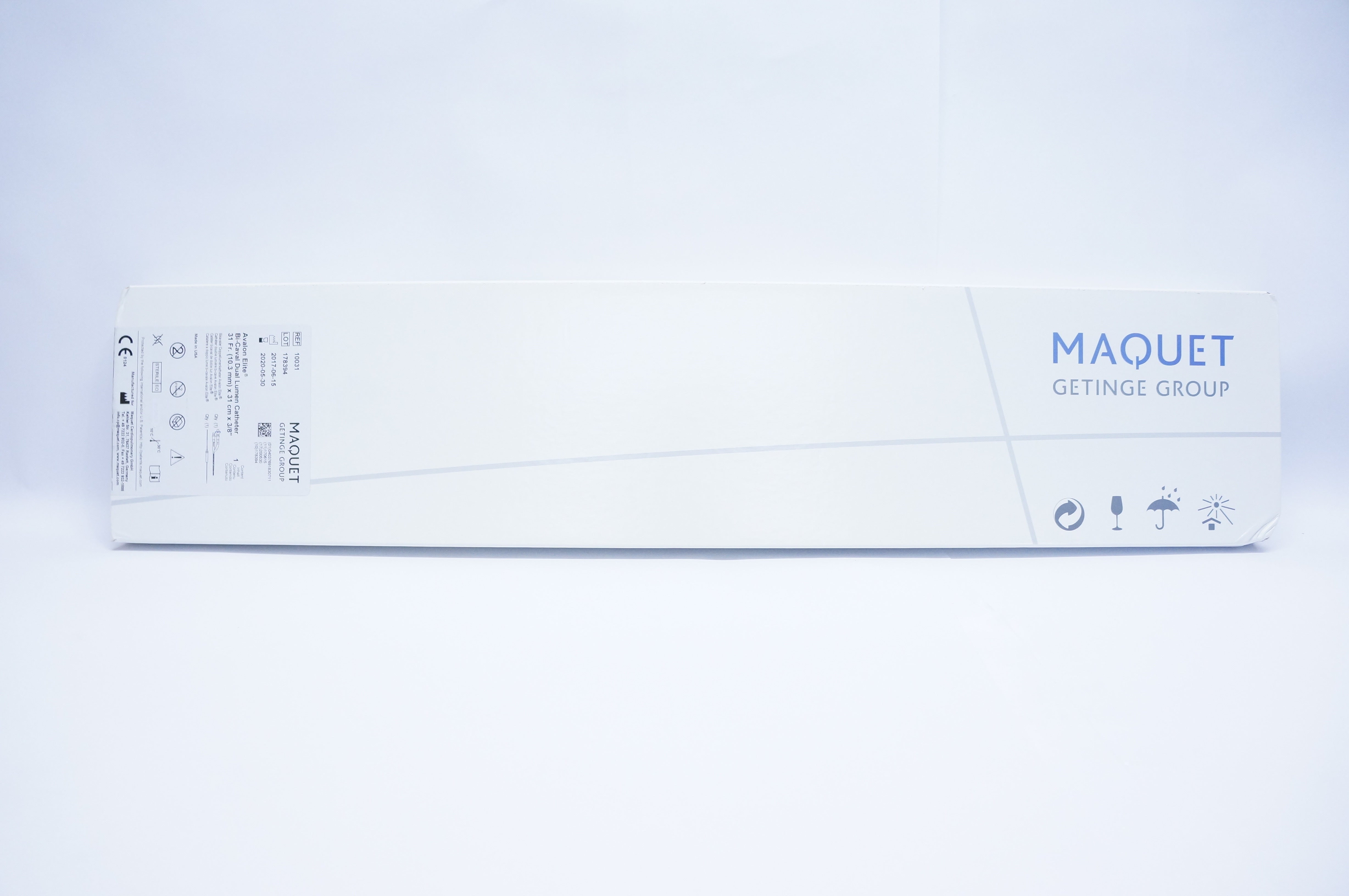 Maquet 10031 Avalon Elite Bi-Caval Dual Lumen Cath. 31Fr. x 31cm x 3/8inch(x)