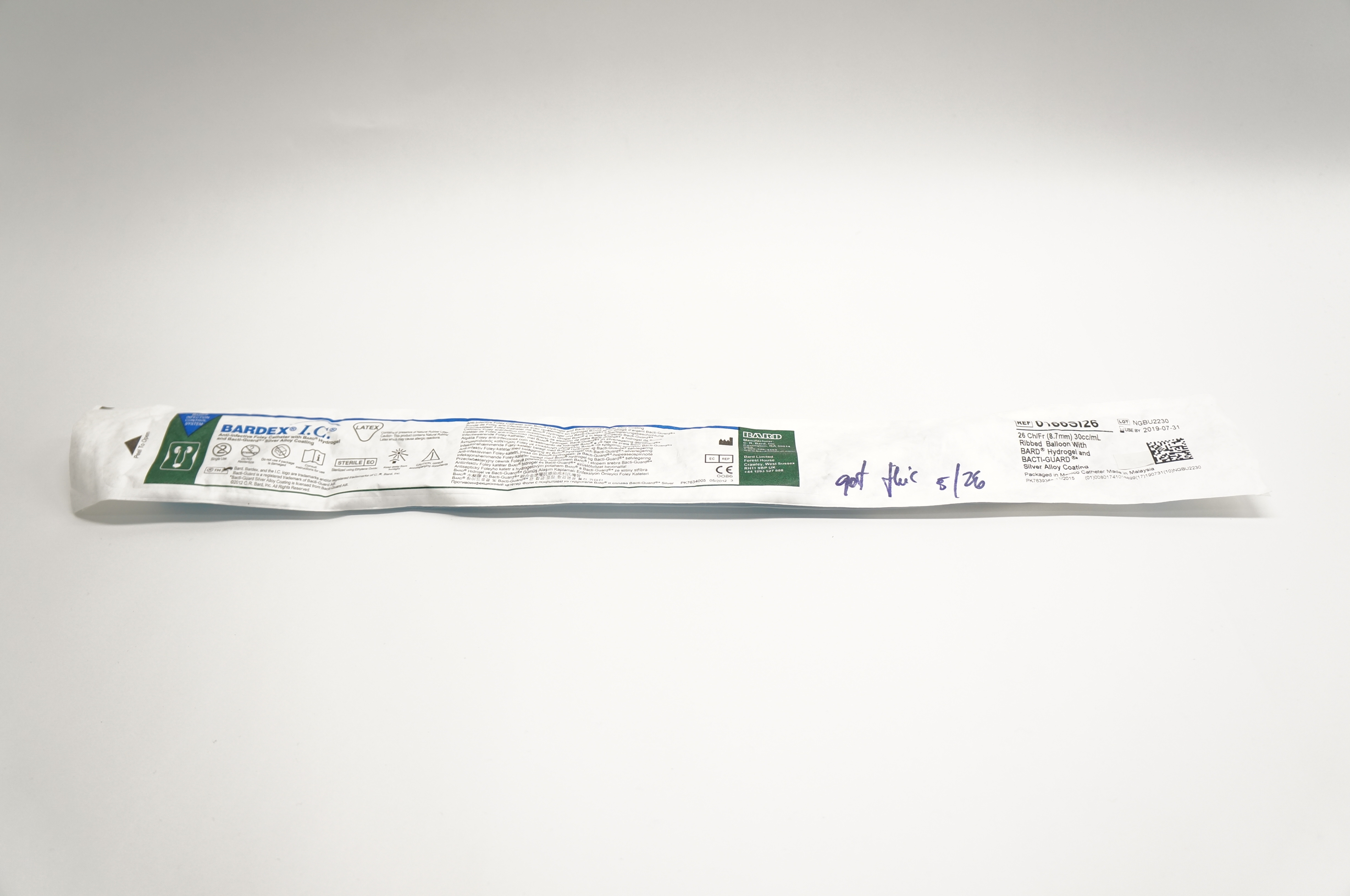 Bard 0166SI26 Bardex I.C. Anti-Intective Foley Cath. 26Fr. 30mL (x)