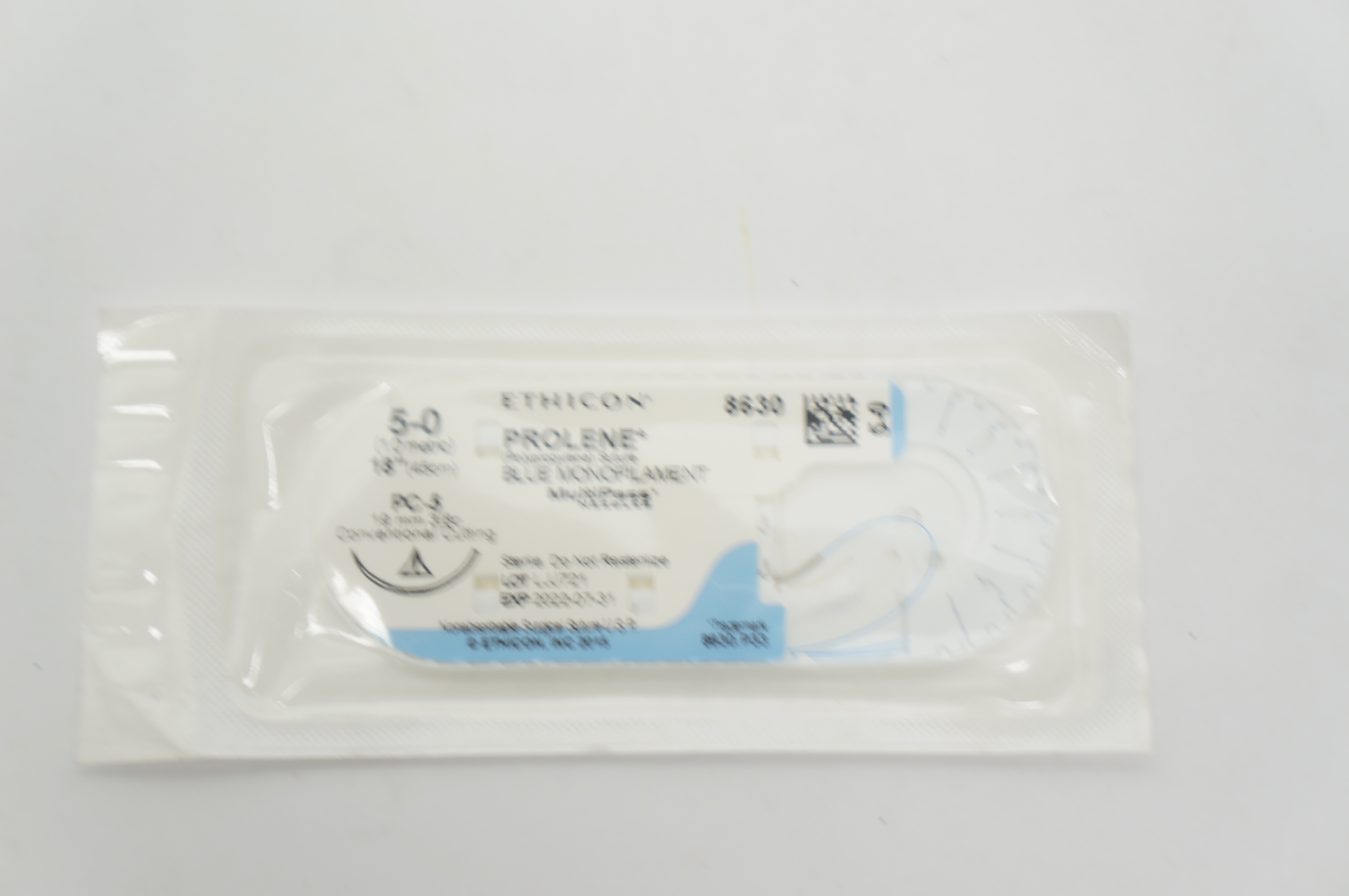 Ethicon 8630 5-0 PROLENE, PC-5, 19mm 3/8c Conventional Cutting, 18inch (x)