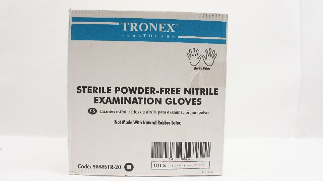 Tronex Healthcare 9088STR-20 Powder-Free Nitrile Exam Gloves, M - Carton of 200