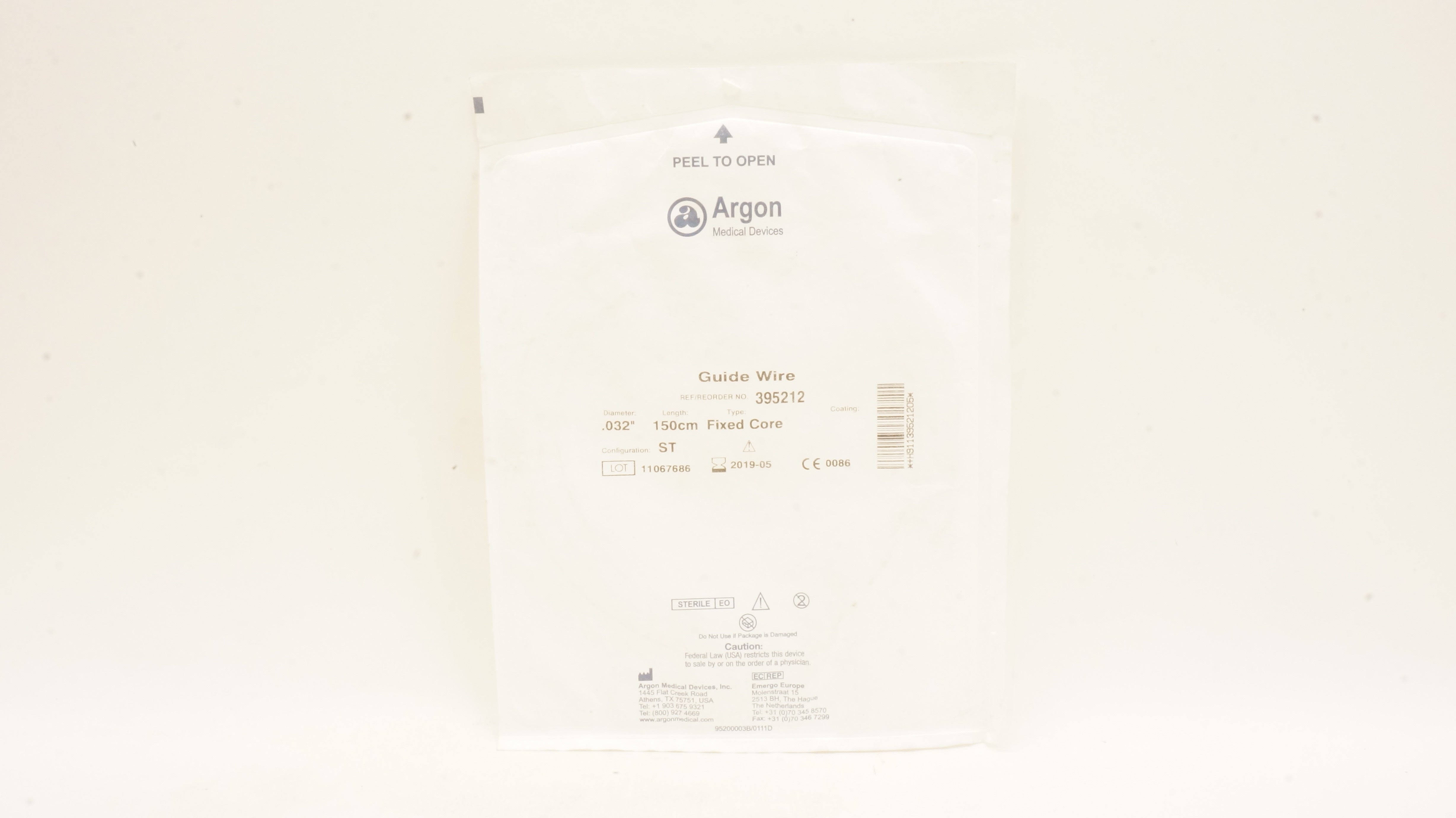 Argon 395212 Guide Wire .032inch 150cm (x)