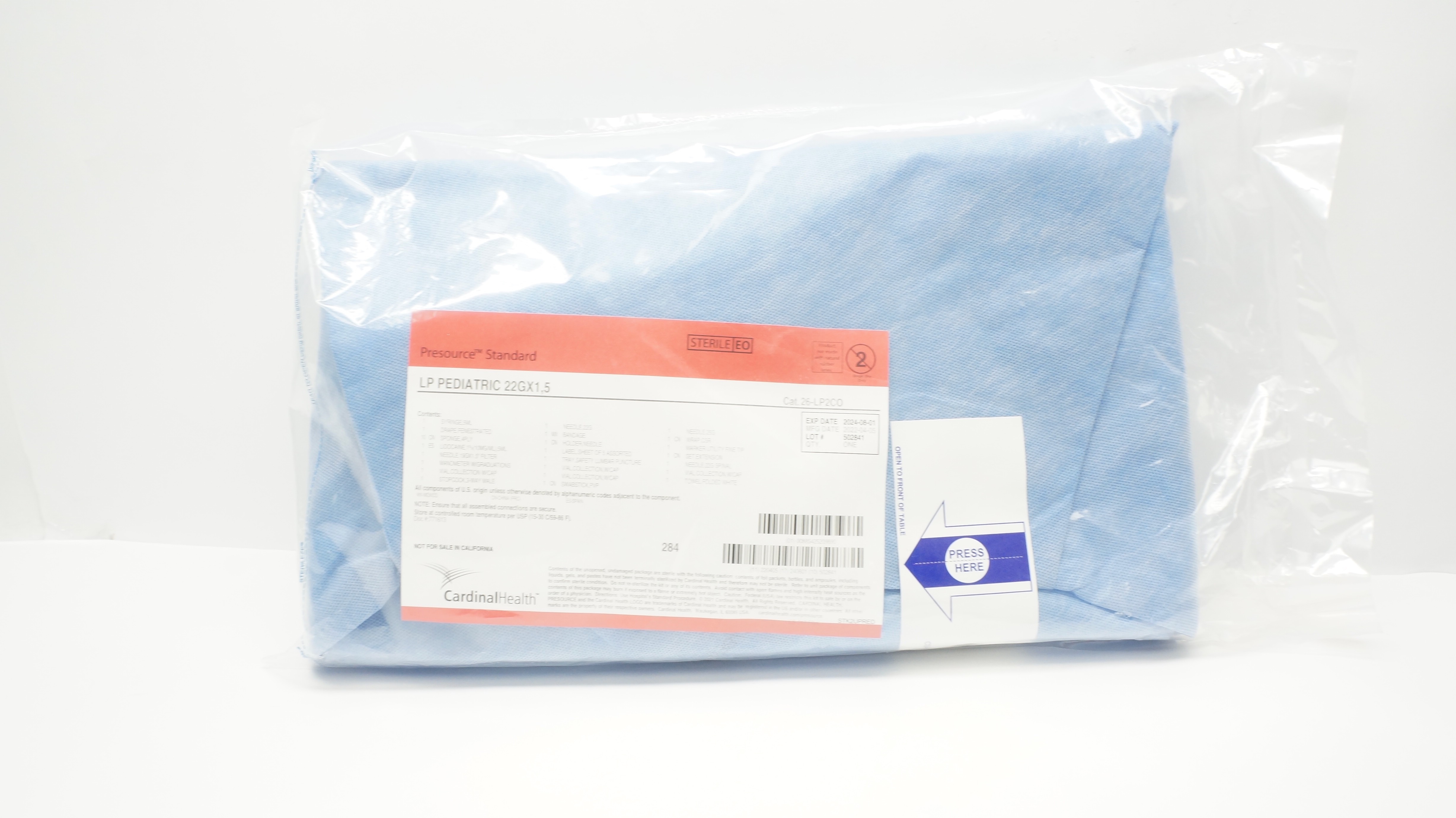 Cardinal Health 26-LP2C0 Presource Standard LP Pediatric 22G x 1,5 (x)