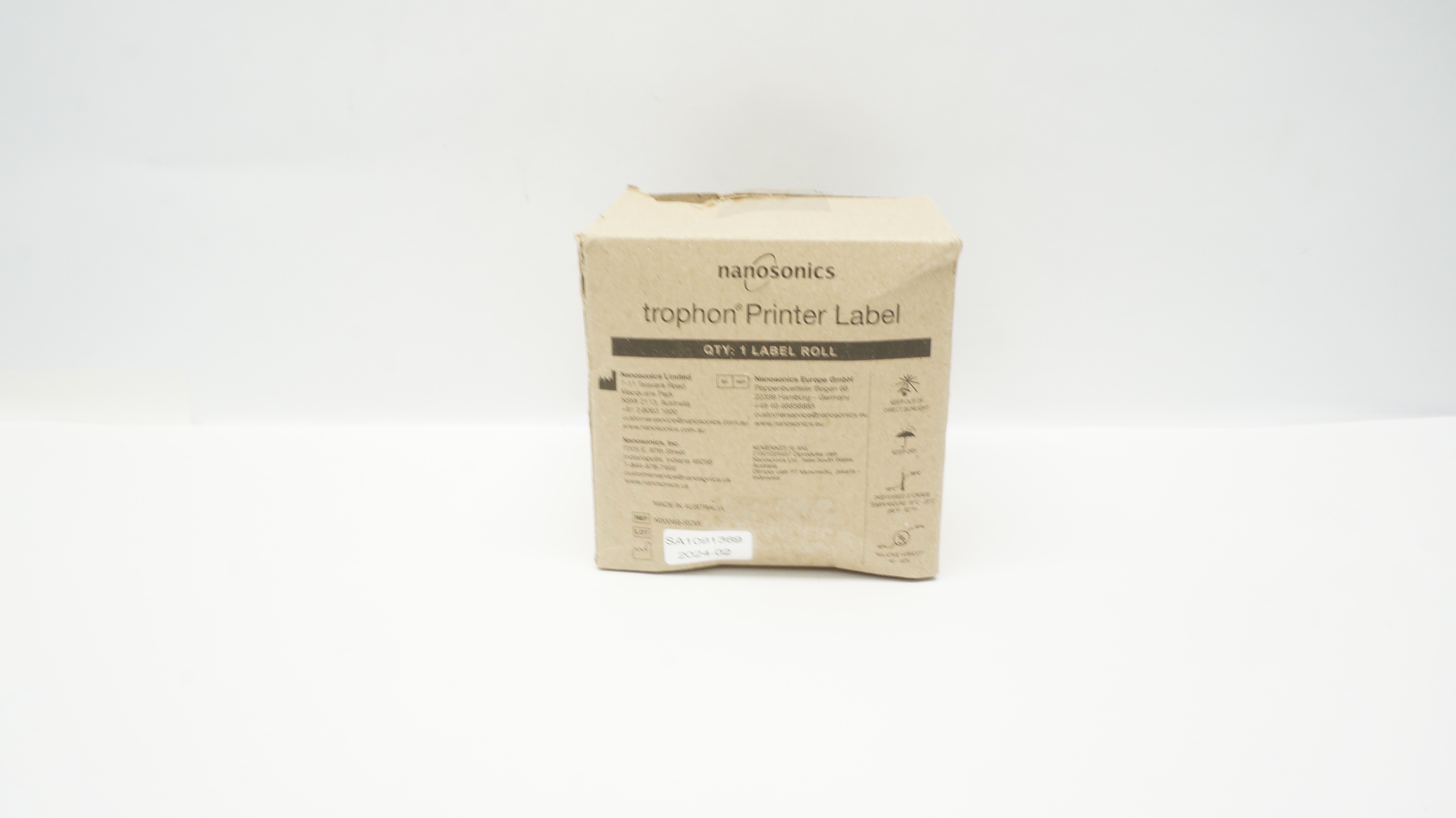 Nanosonics N00049-ROW Trophon Printer Label