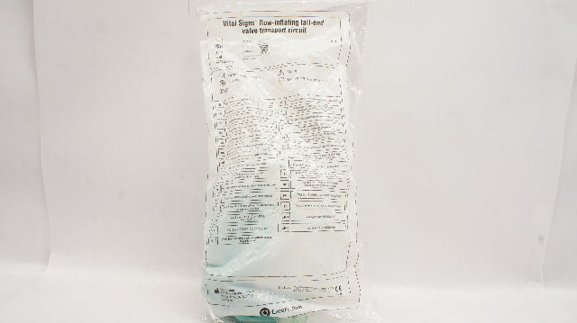 CareFusion 5102RV Vital Signs Flow-Inflating Valve Transport Circuit 2.0L Bag