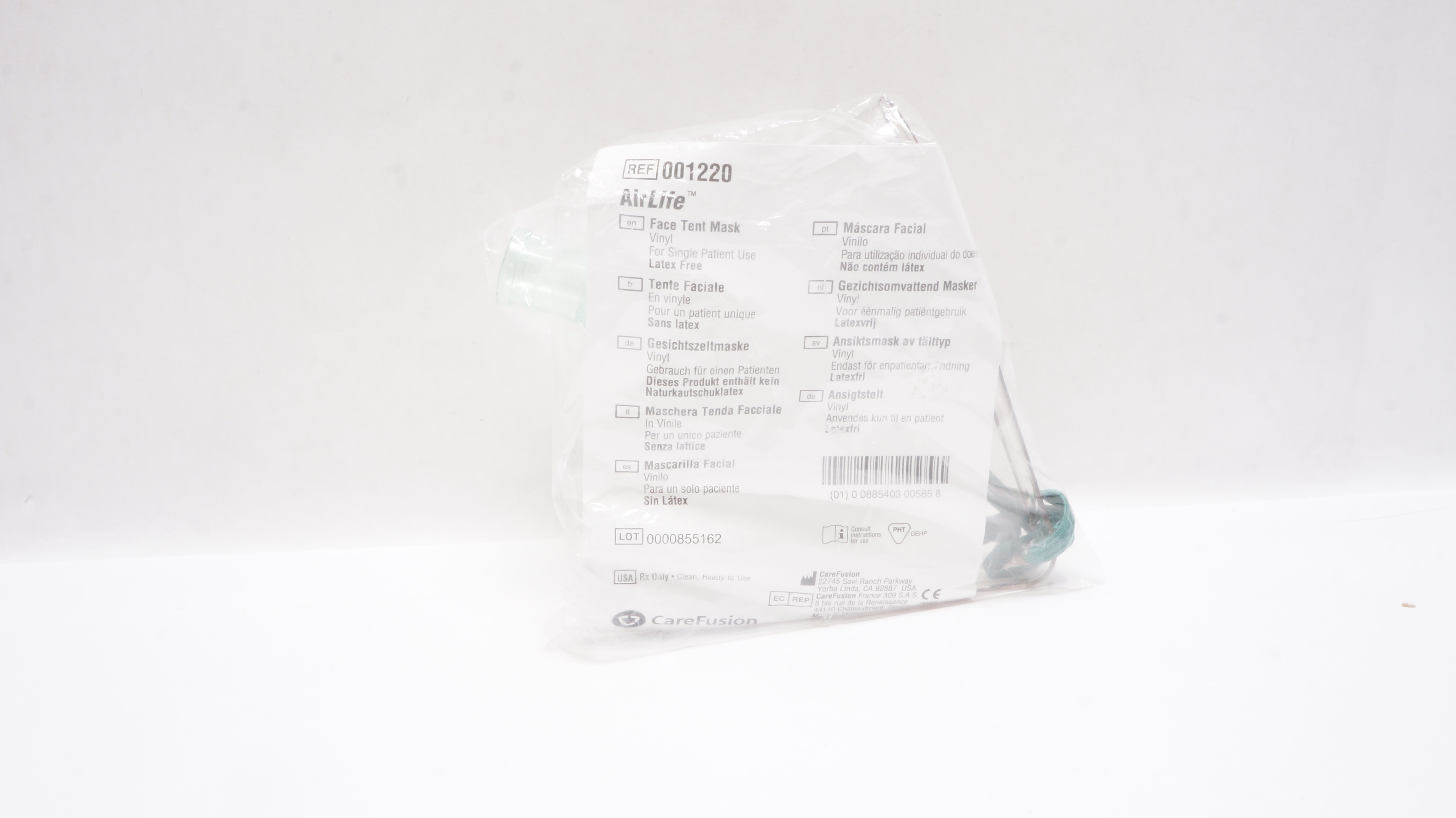 CareFusion 001220 AirLife Face Tent Mask Vinyl