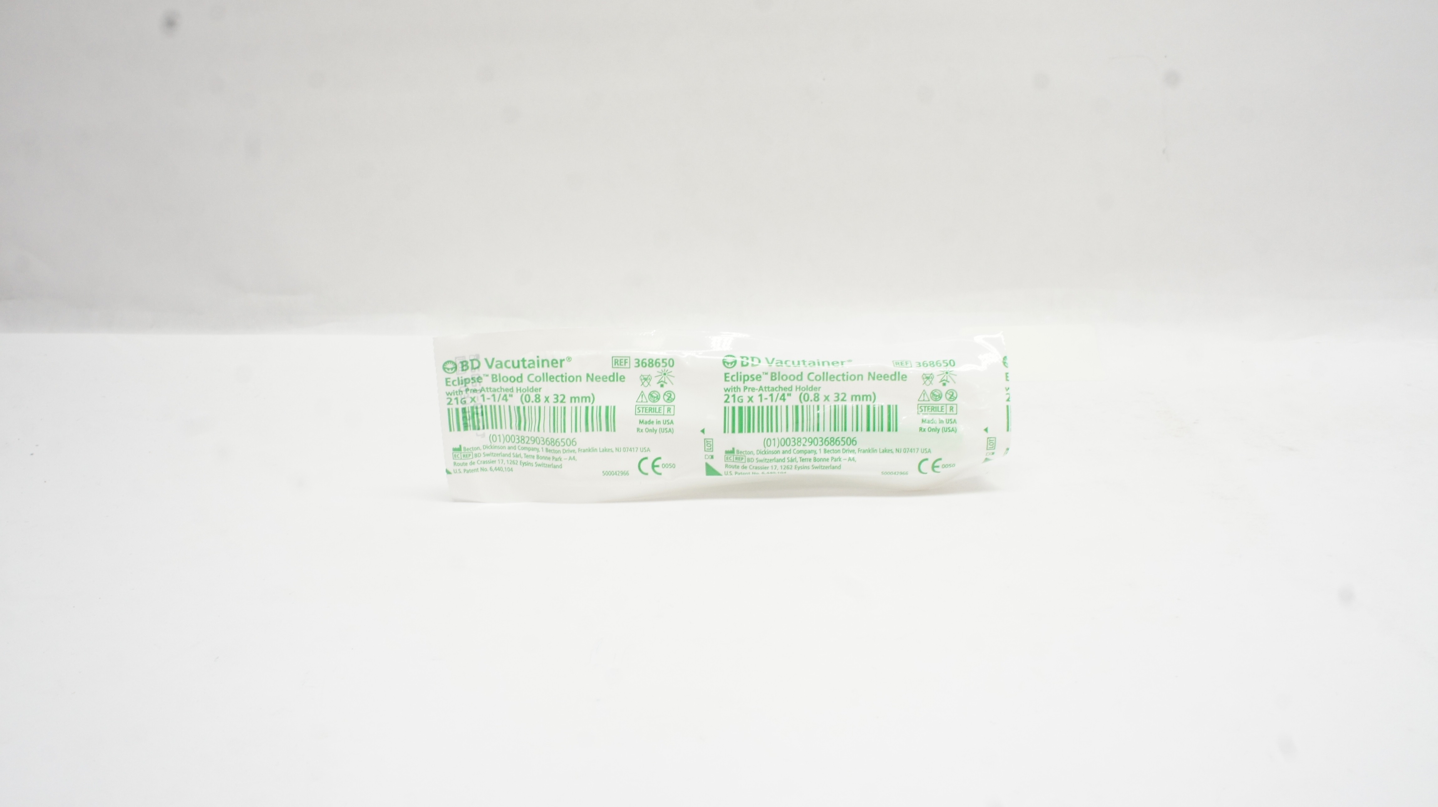 BD 368650 Vacutainer Eclipse Blood Collection Ndle 21G x 1-1/4inch