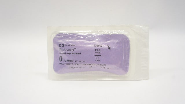 Covidien 170052 0 Polysorb Absorbable Stitch Reload, ES-9 Taper 9mm, 48inch (x)