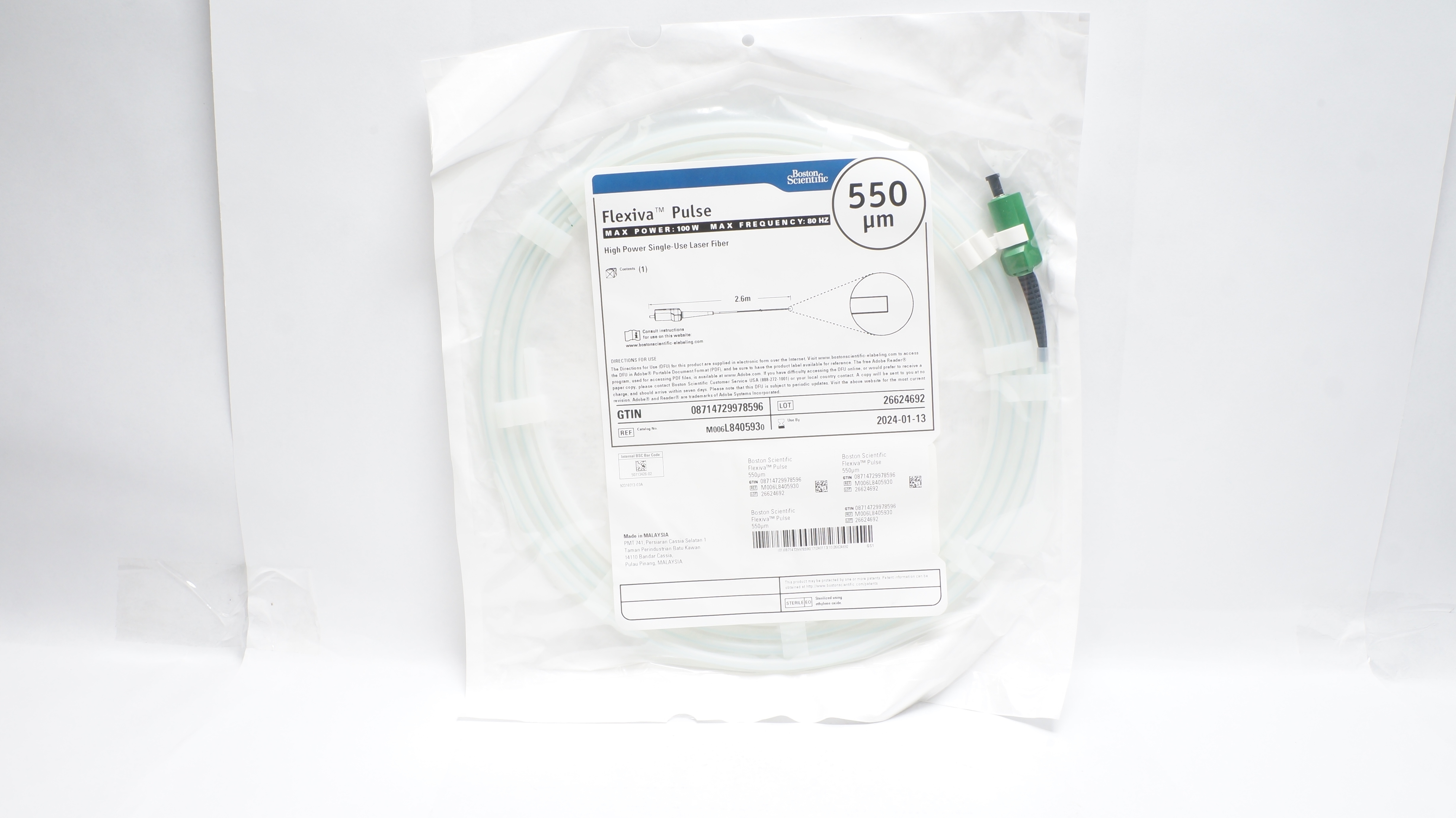 Boston Scientific L840593 Flexiva Pulse High Power Single-Use Laser Fiber (x)