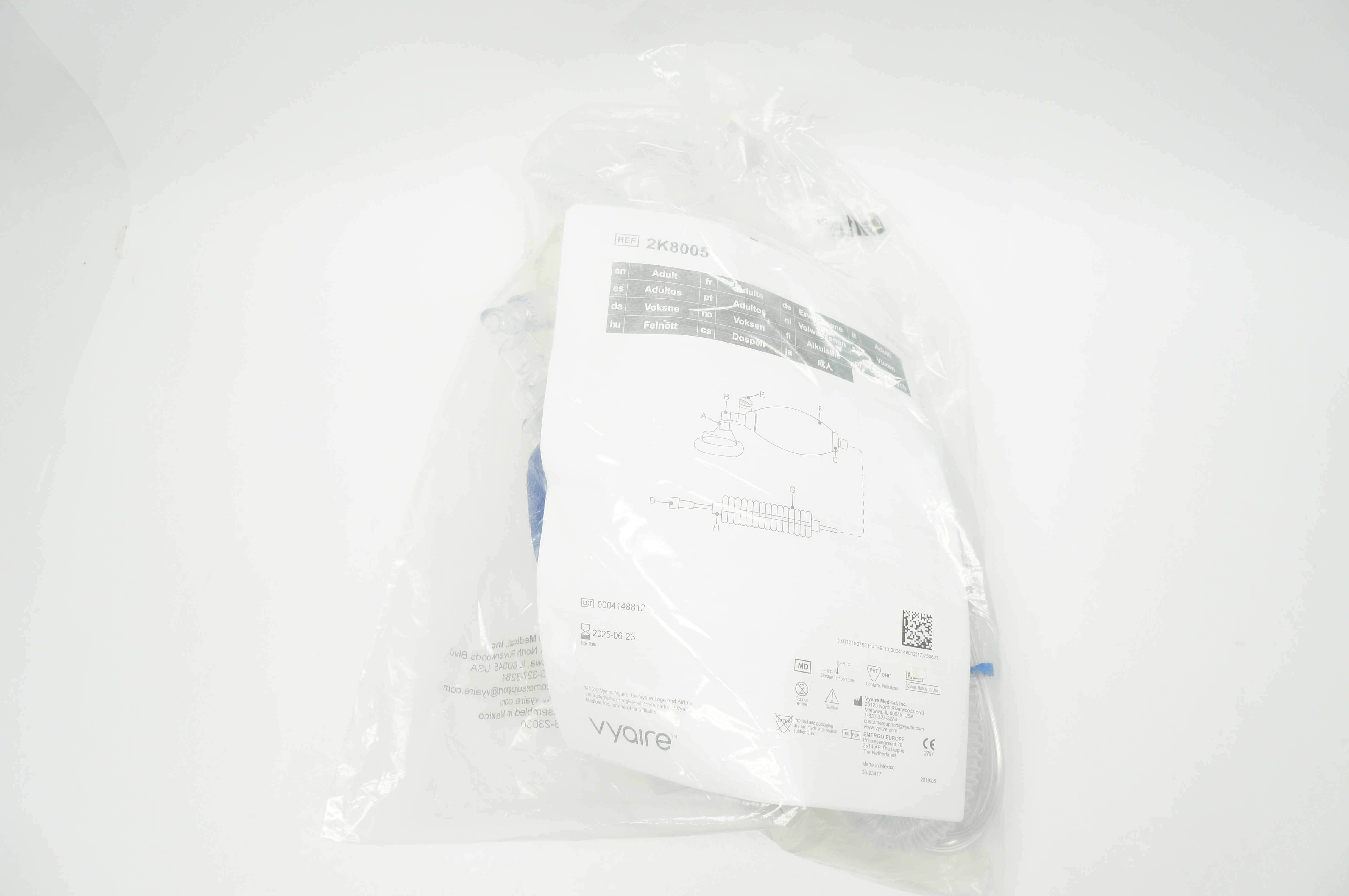 Vyaire 2K8005 Adult Manual Resuscitator