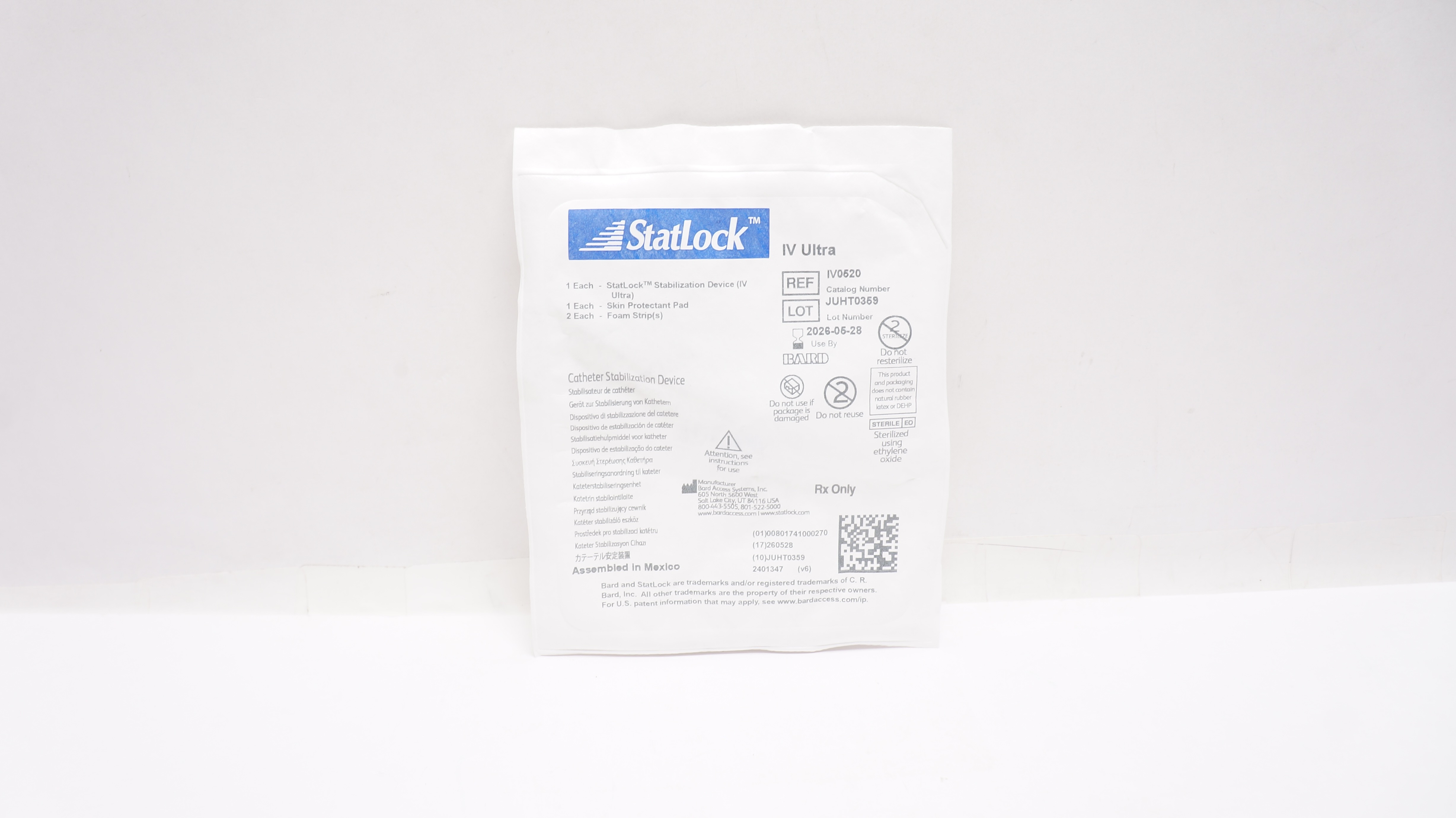 Bard IV0520 StatLock Cath. Stabilization Device IV Ultra