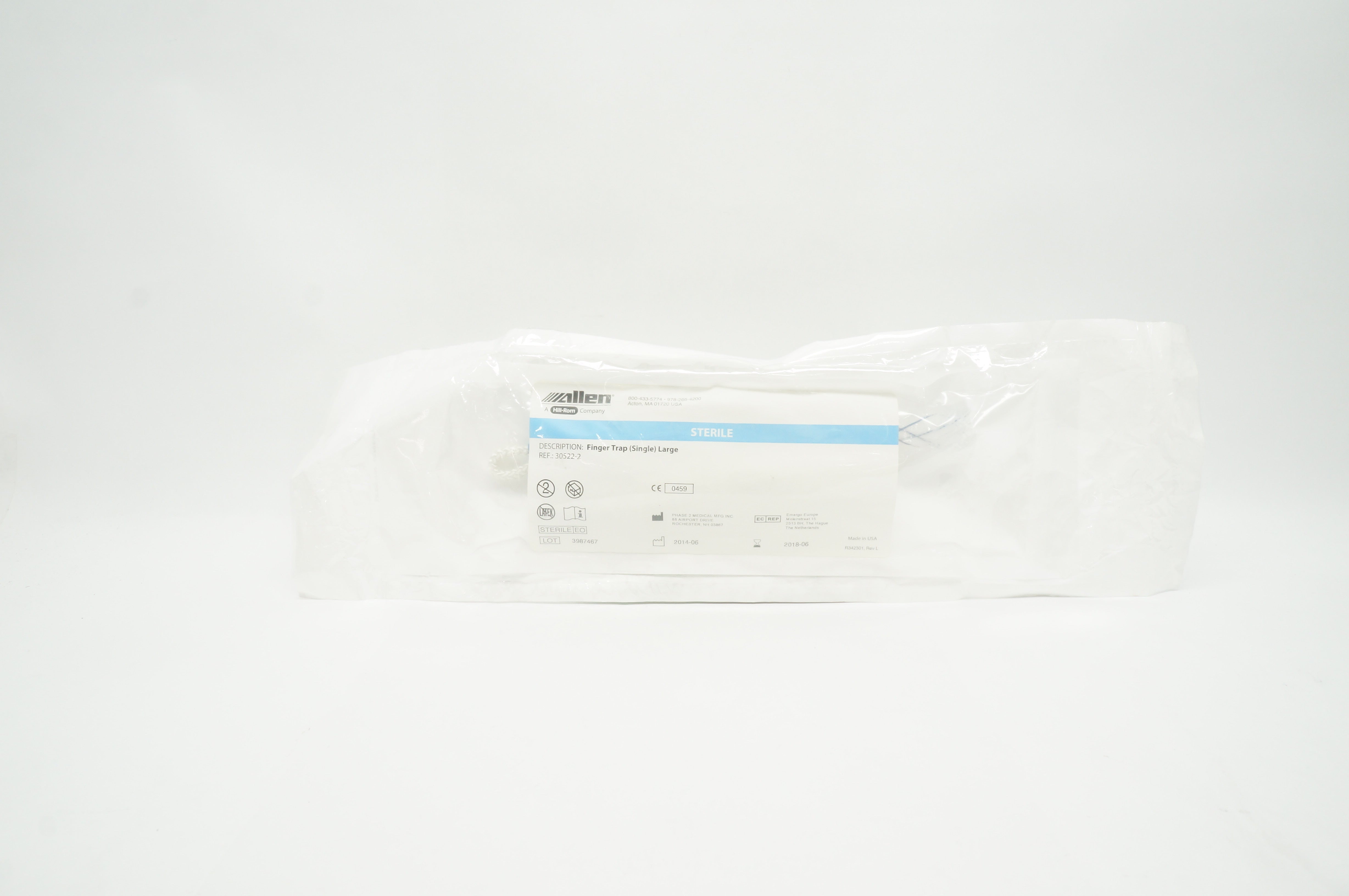 Allen 30522-2 Hill-Rom Finger Trap Single, Large (x)