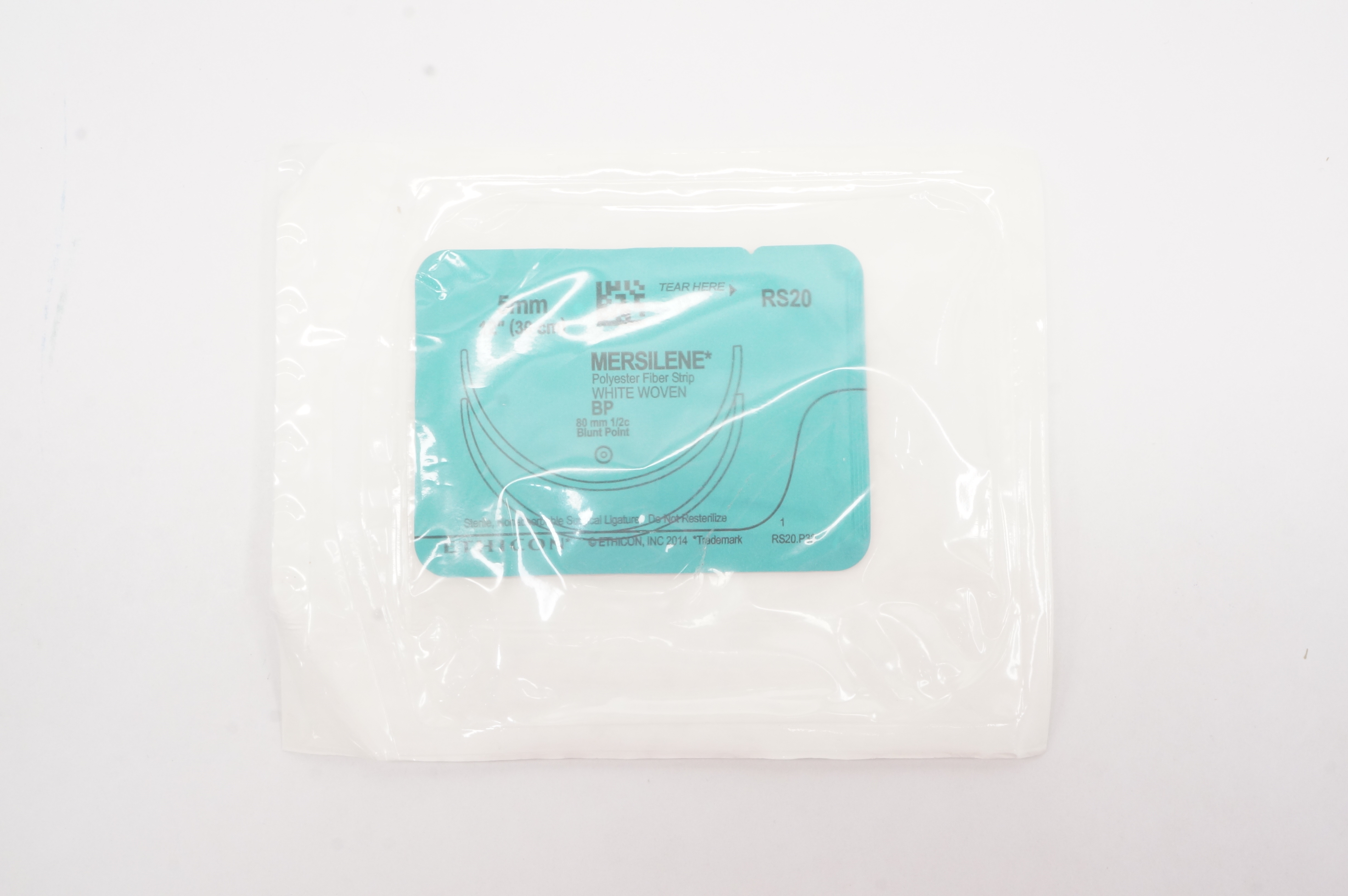 Ethicon RS20 MERSILENE BP 80mm 1/2c Blunt Point 5mm 12inch