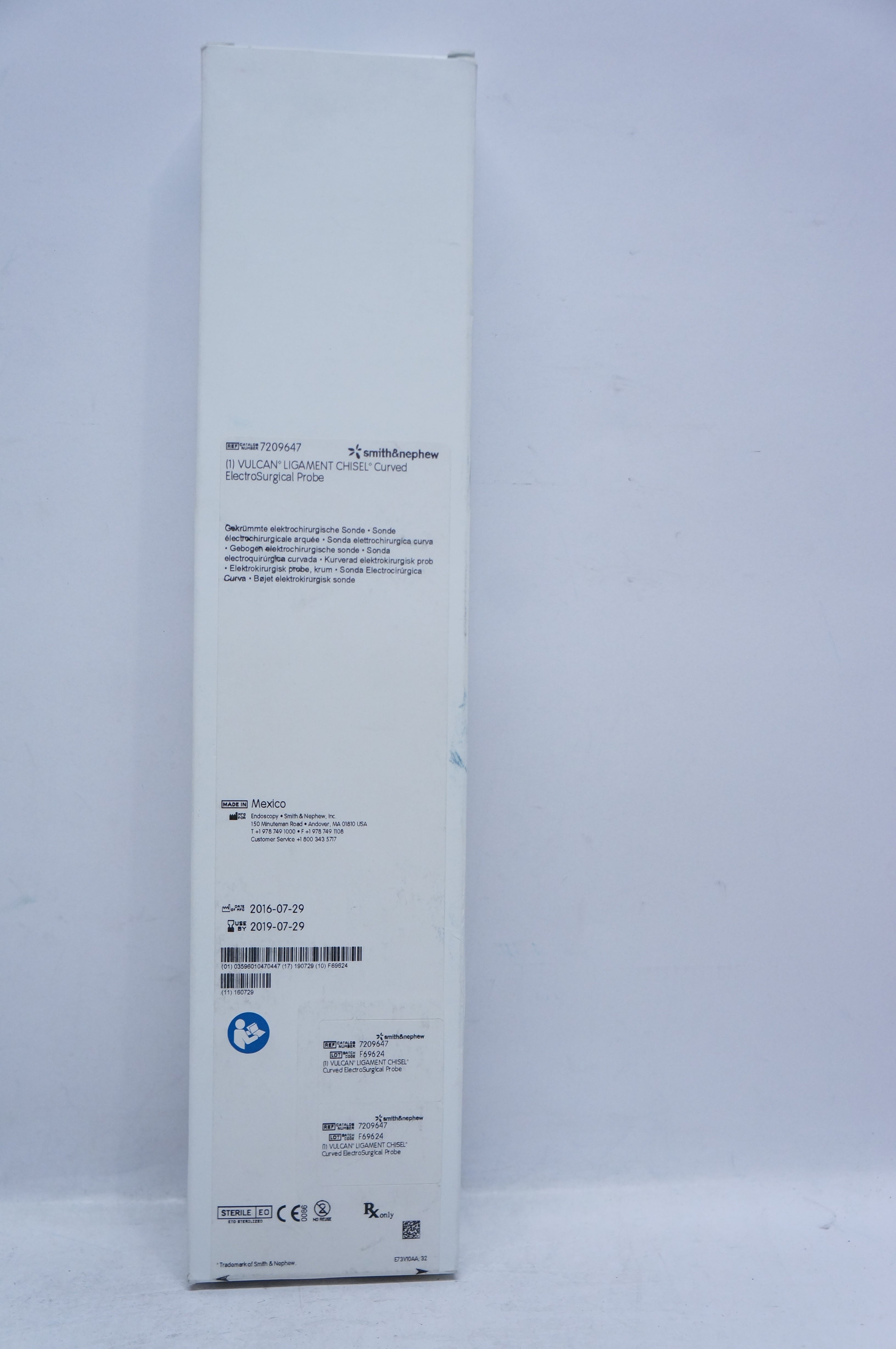 Smith&Nephew 7209647 VULCAN LIGANEBT CHISEL Curved Electro Surgical Probe (x)