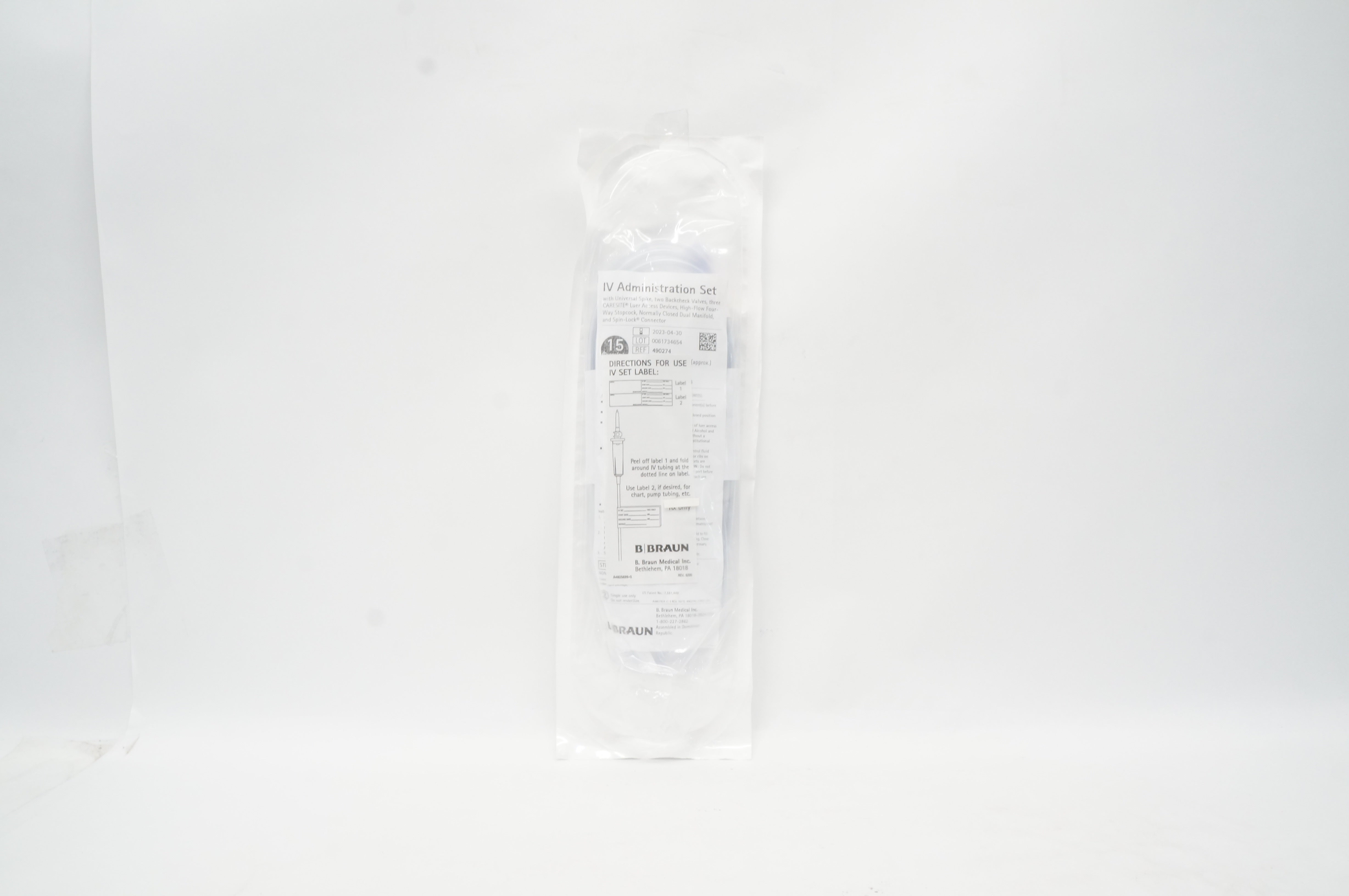 Braun 490274 IV Administration Set 15 Drops/mL
