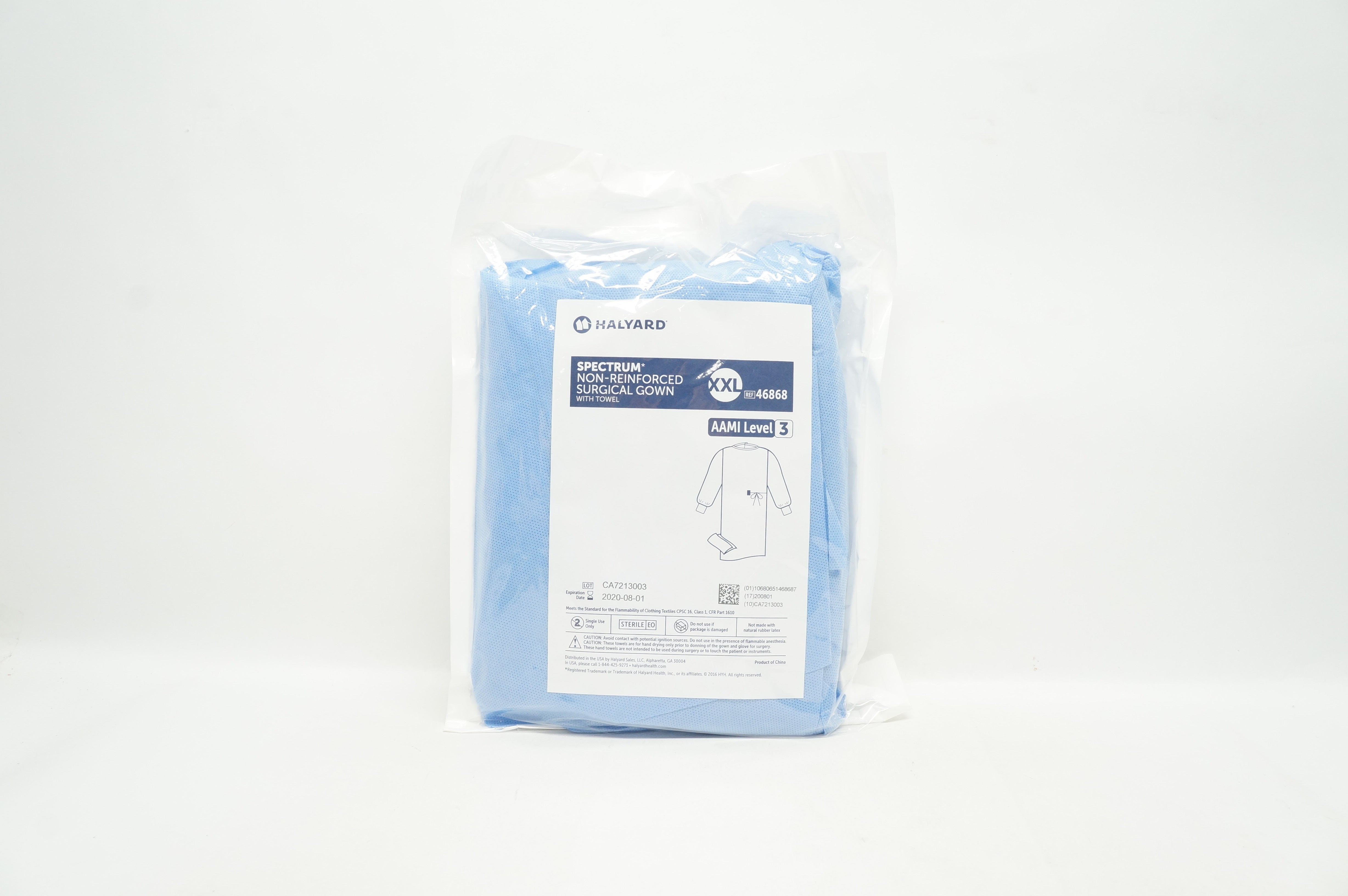 Halyard 46868 Spectrum Non-Reinforced Gown w/Towel, XXL (x)