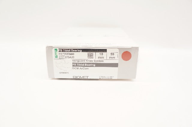 Biomet 183600 Vanguard PS Tibial Bearing 59 x 10mm (x)