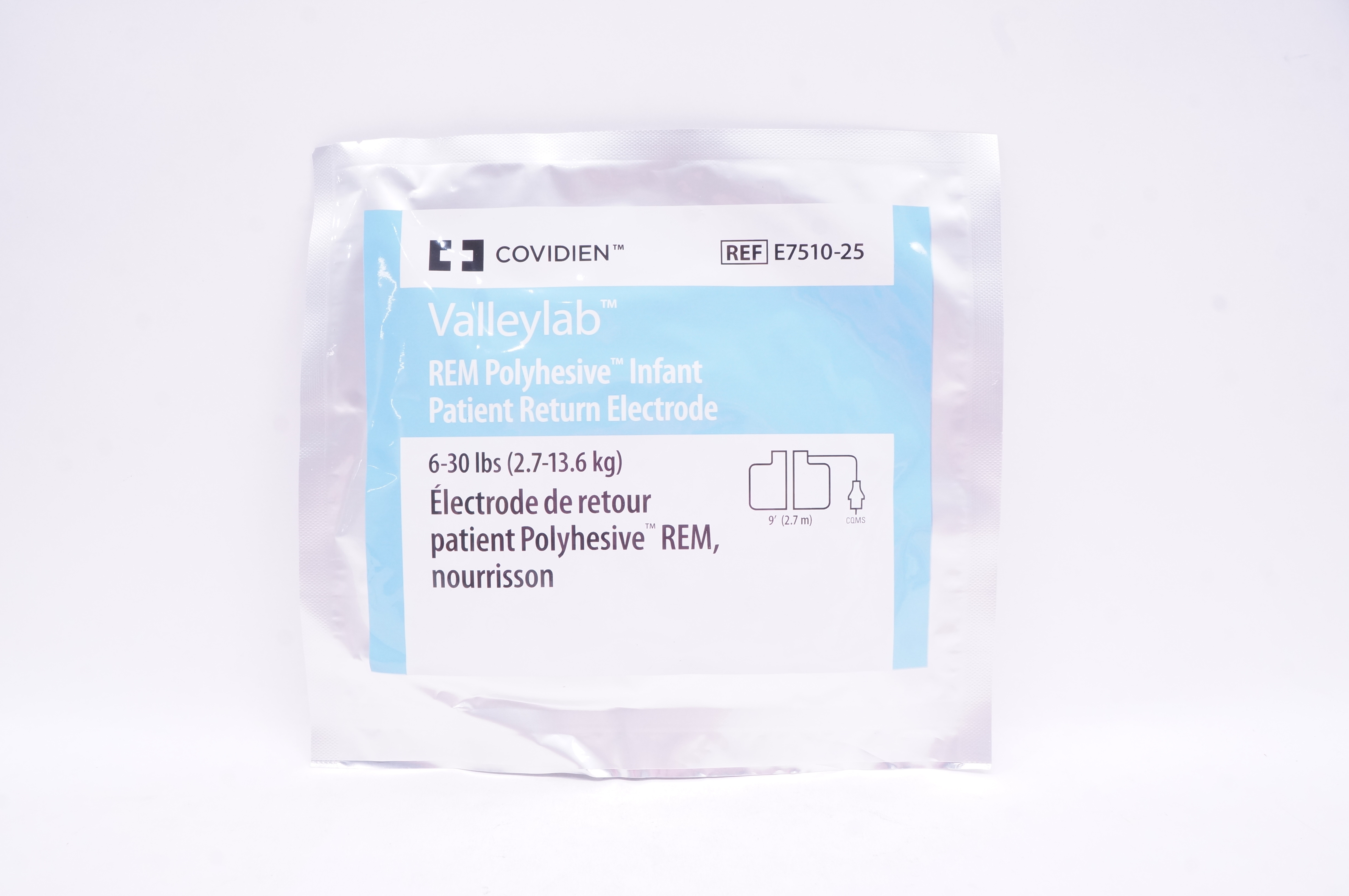 Covidien E7510-25 Valleylab REM Polyhesive Infant Return Electrode 6-30 lbs