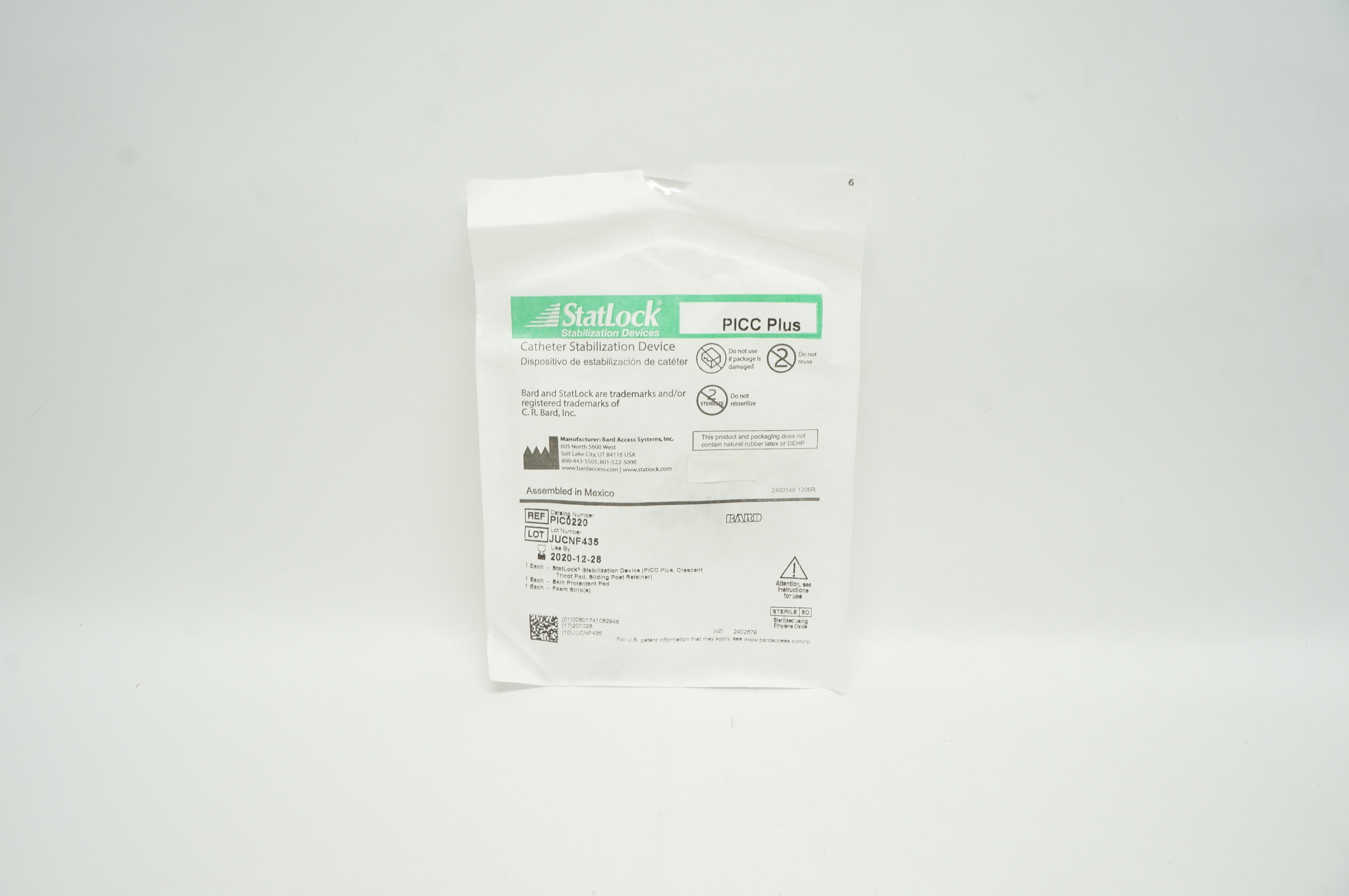 Bard PIC0220 StatLock Cath. Stabilization Device PICC Plus (x)