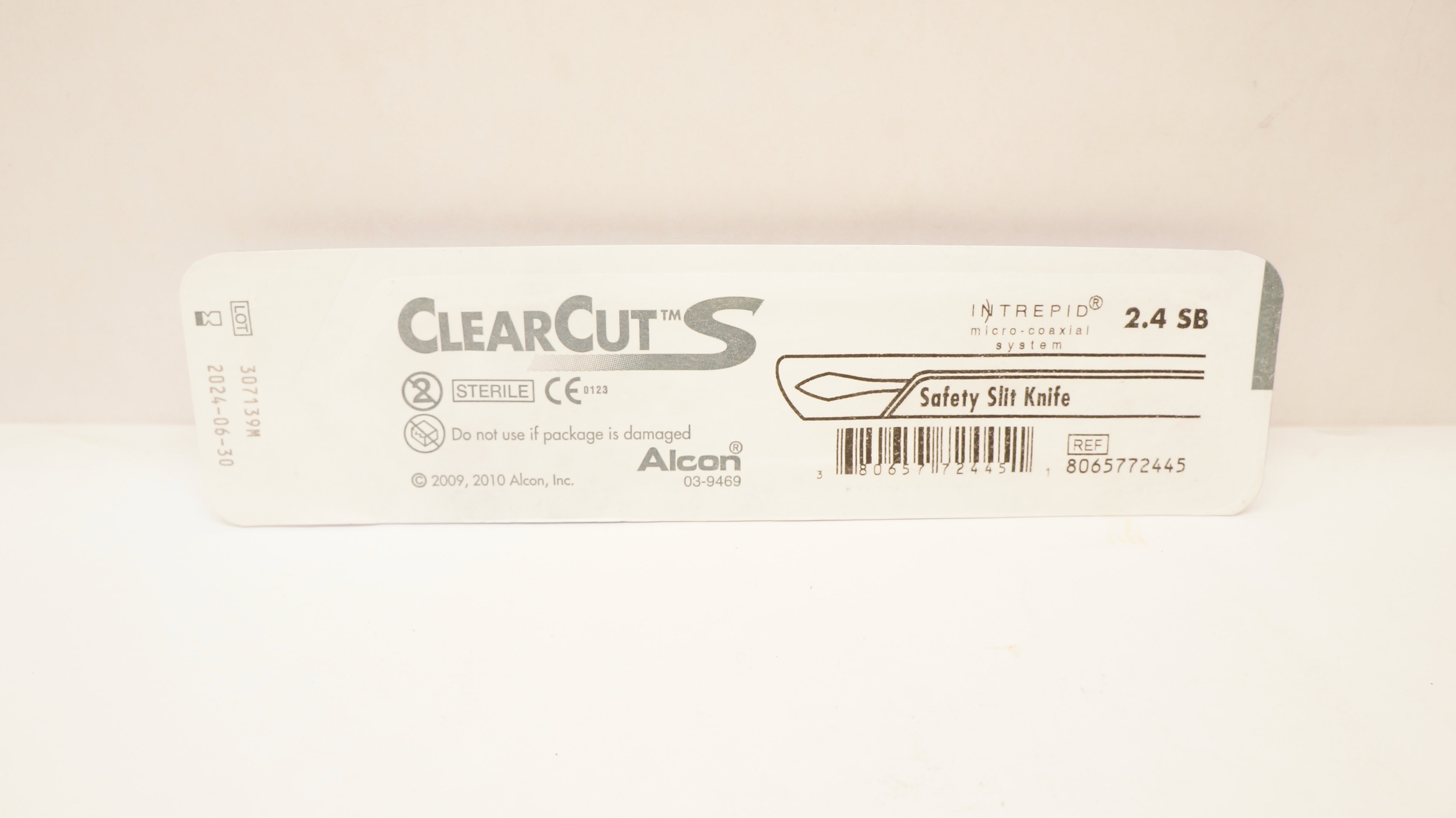Alcon 8065772445 ClearCut S Interpid, Safety Slit Knife 2.4 SB
