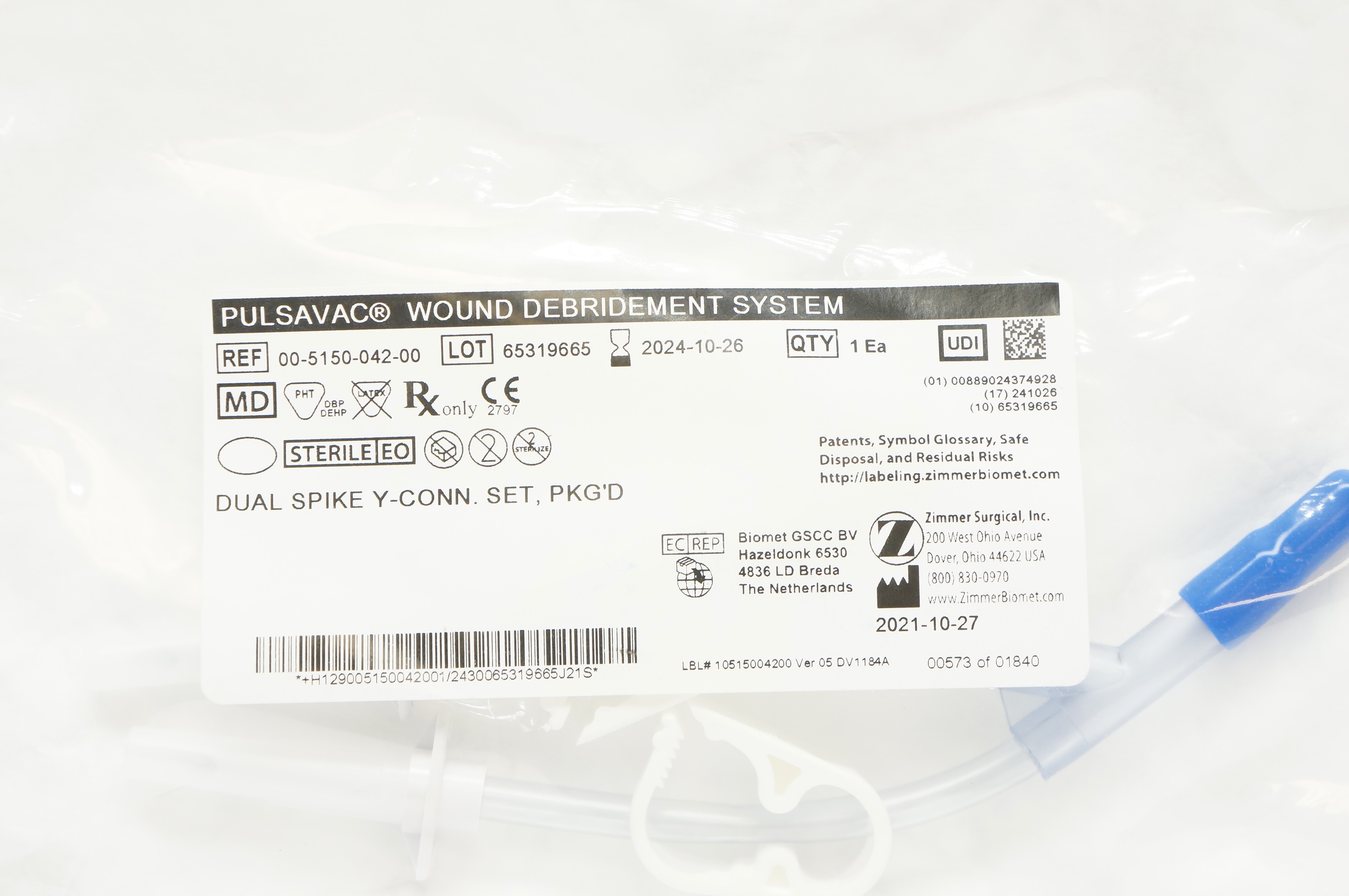 Zimmer 00-5150-042-00 Pulsavac Wound Debridement System
