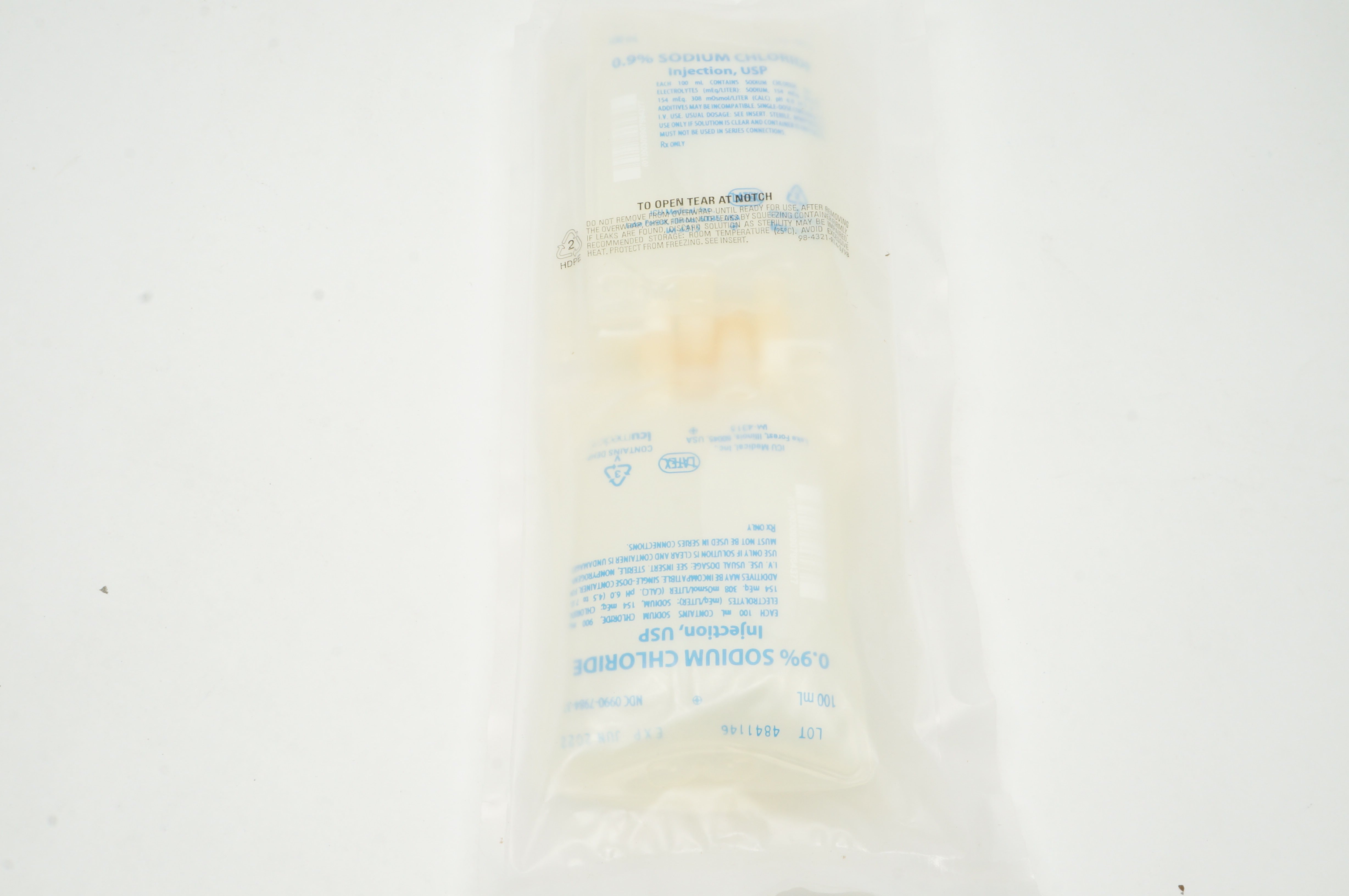 ICU Medical 0.9% Sodium Chloride Injection USP 100ml