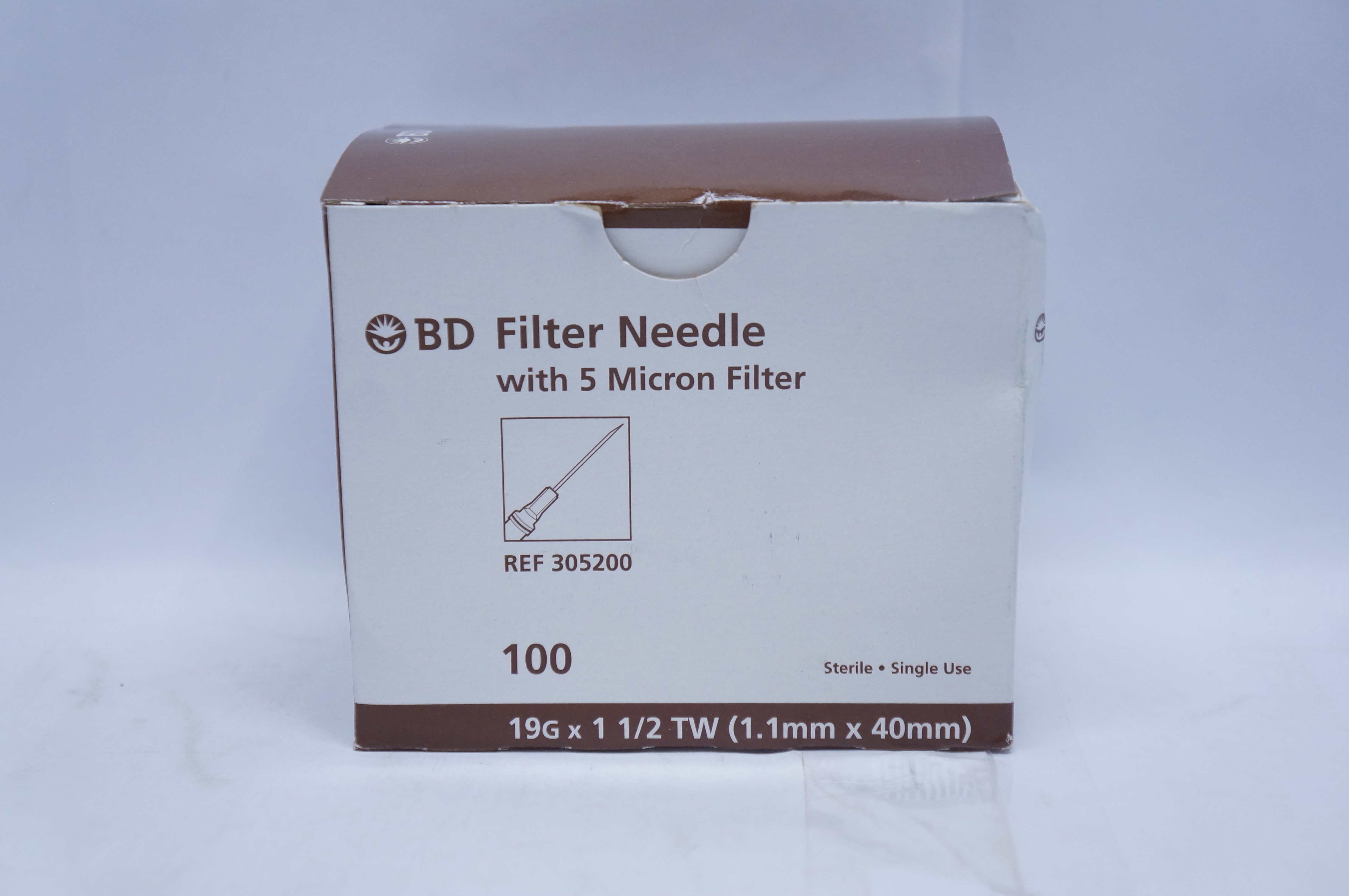 BD 305200 Filter Ndle with 5 Micron Filter 1.1mm x 40mm (x) - Box of 100