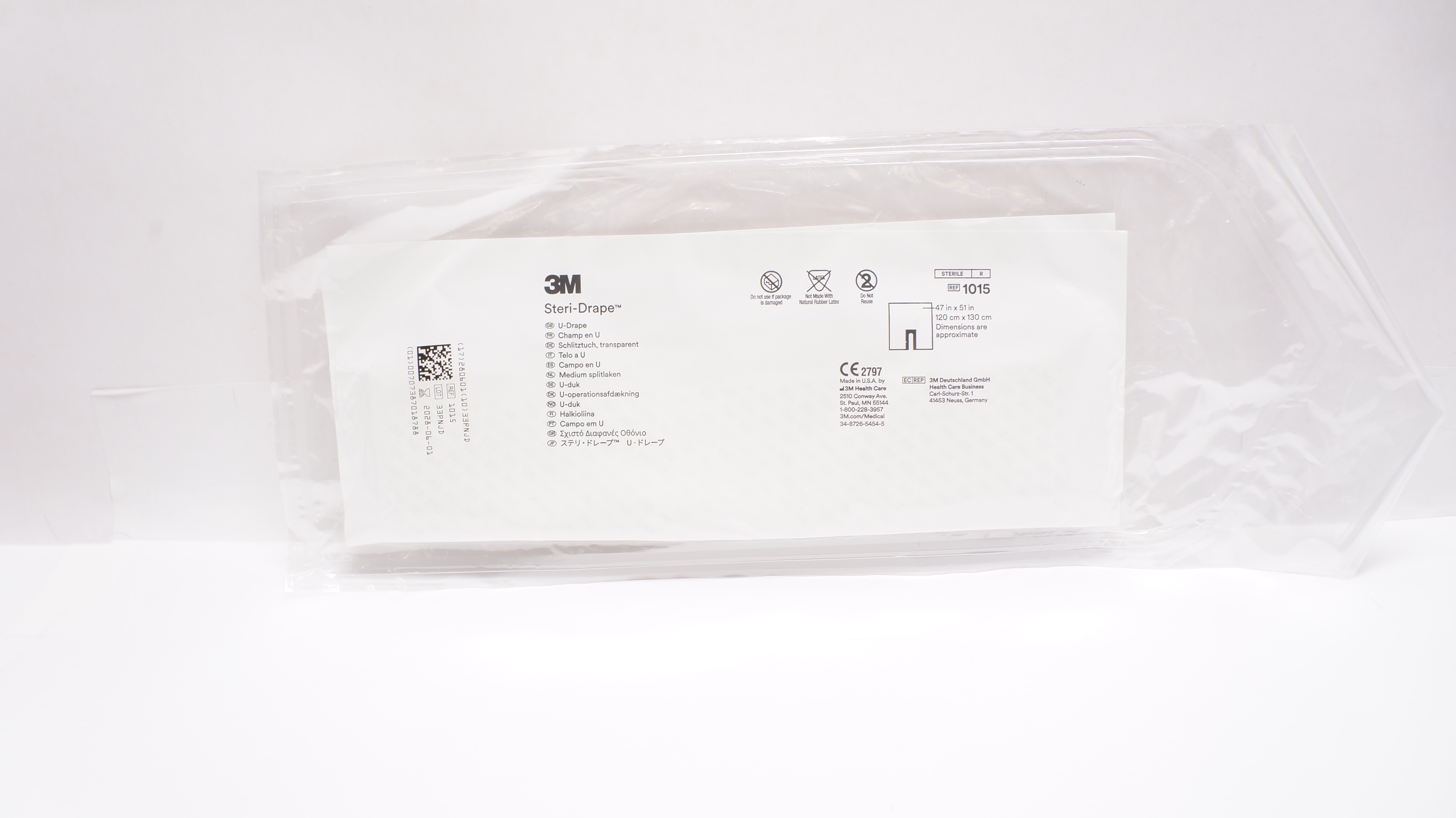 3M 1015 Steri-Drape U-Drape 47inch x 51inch (Approx.)