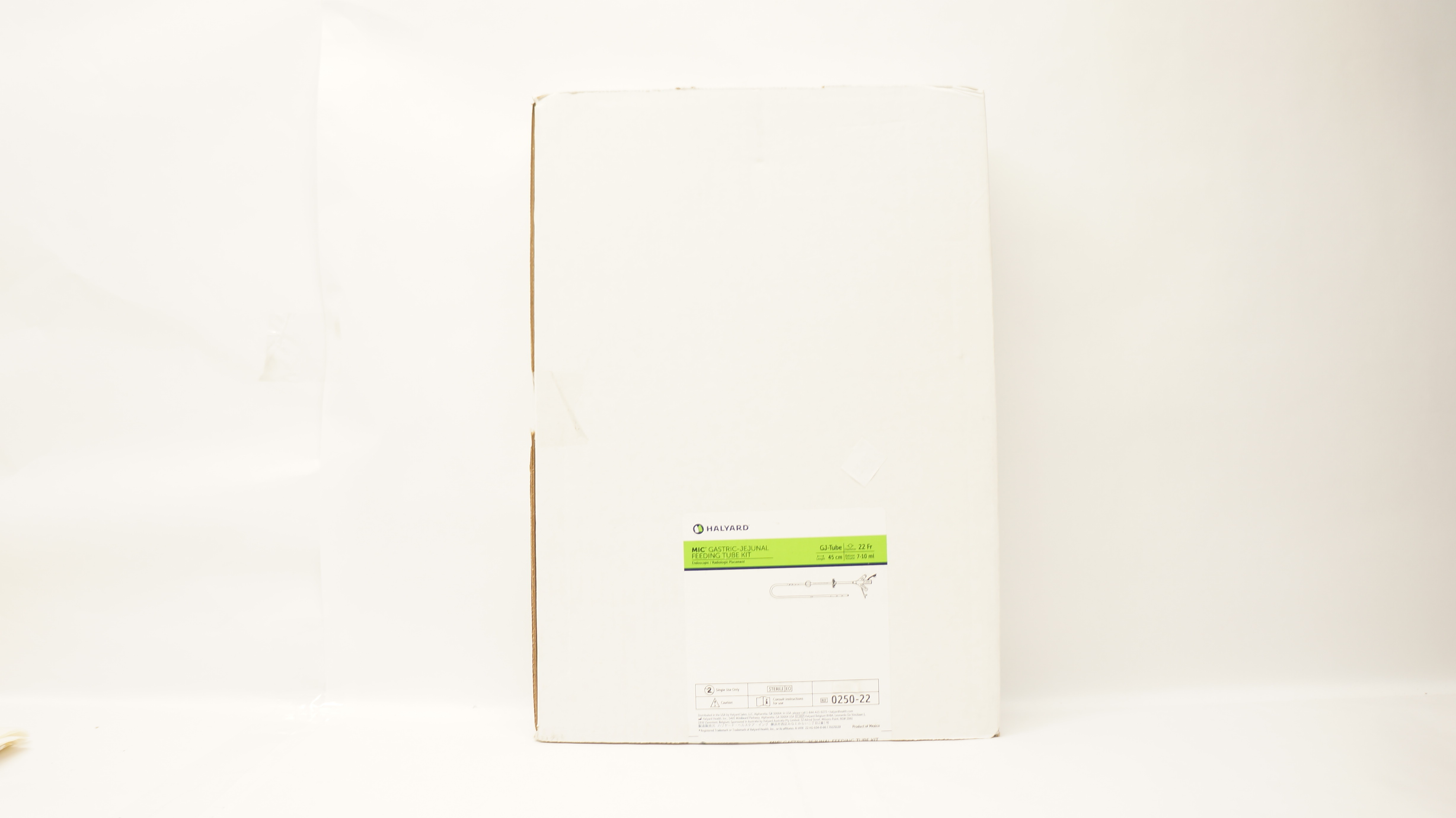 Halyard 0250-22 MIC Gastric-Jejunal Feeding Tube Kit 22Fr x 45cm 7-10ml (x)