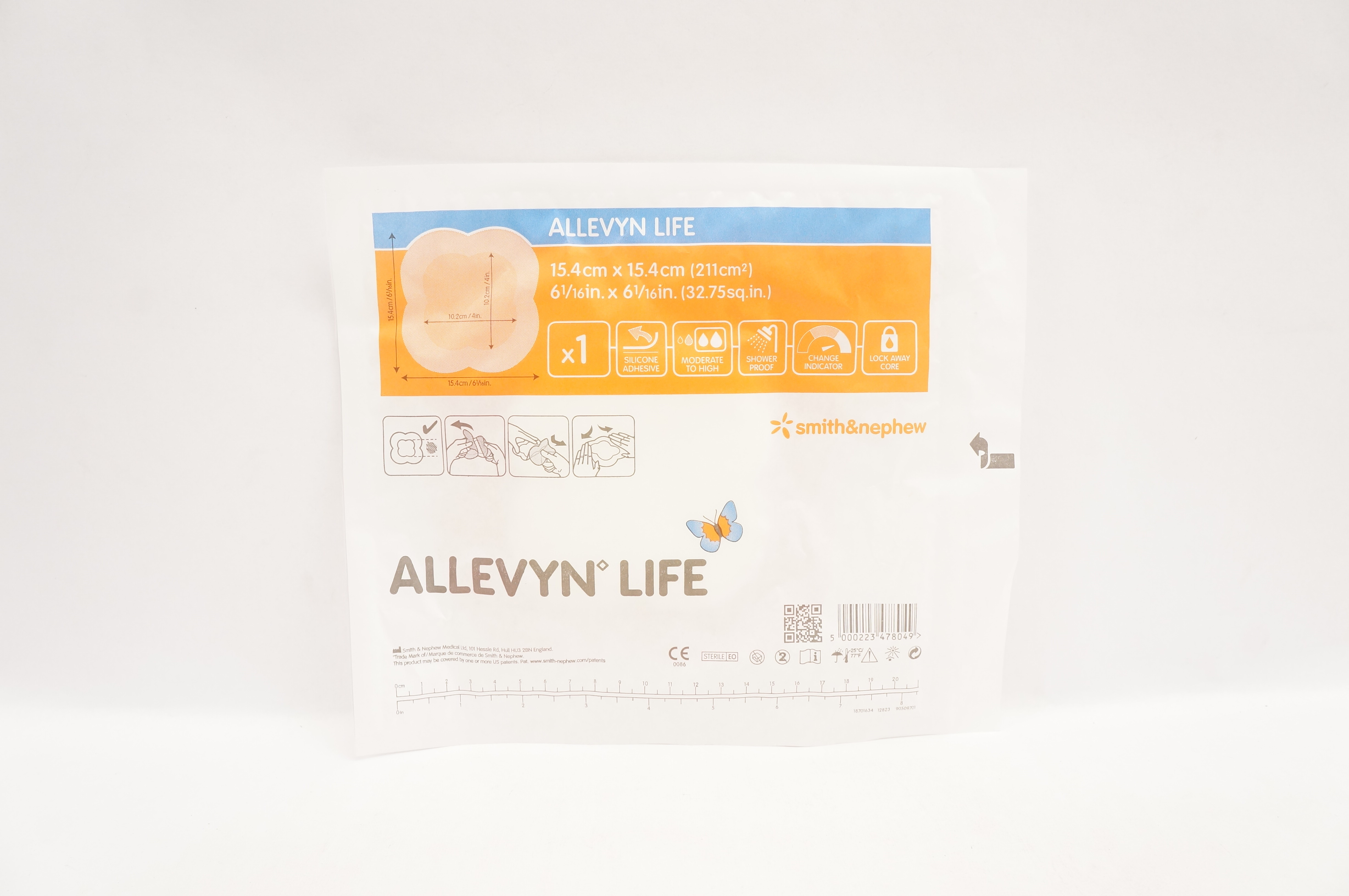 Smith&Nephew 66801069 Allevyn Life Silicone Adhesive 6-1/16inch x 6-1/16inch (x)