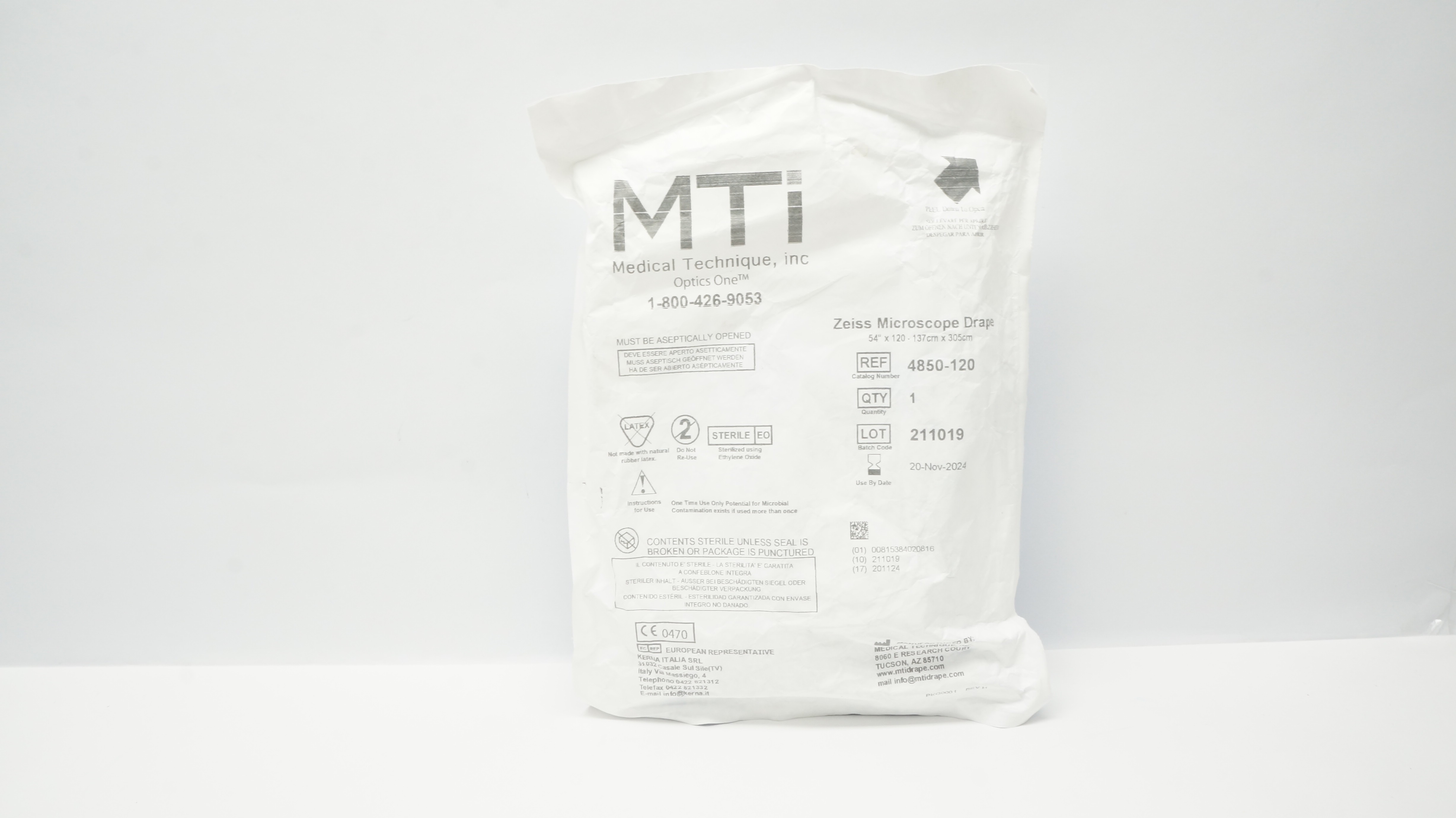 Medical Technique 4850-120 Zeiss Microscope Drape 54inch  x 120inch (x)