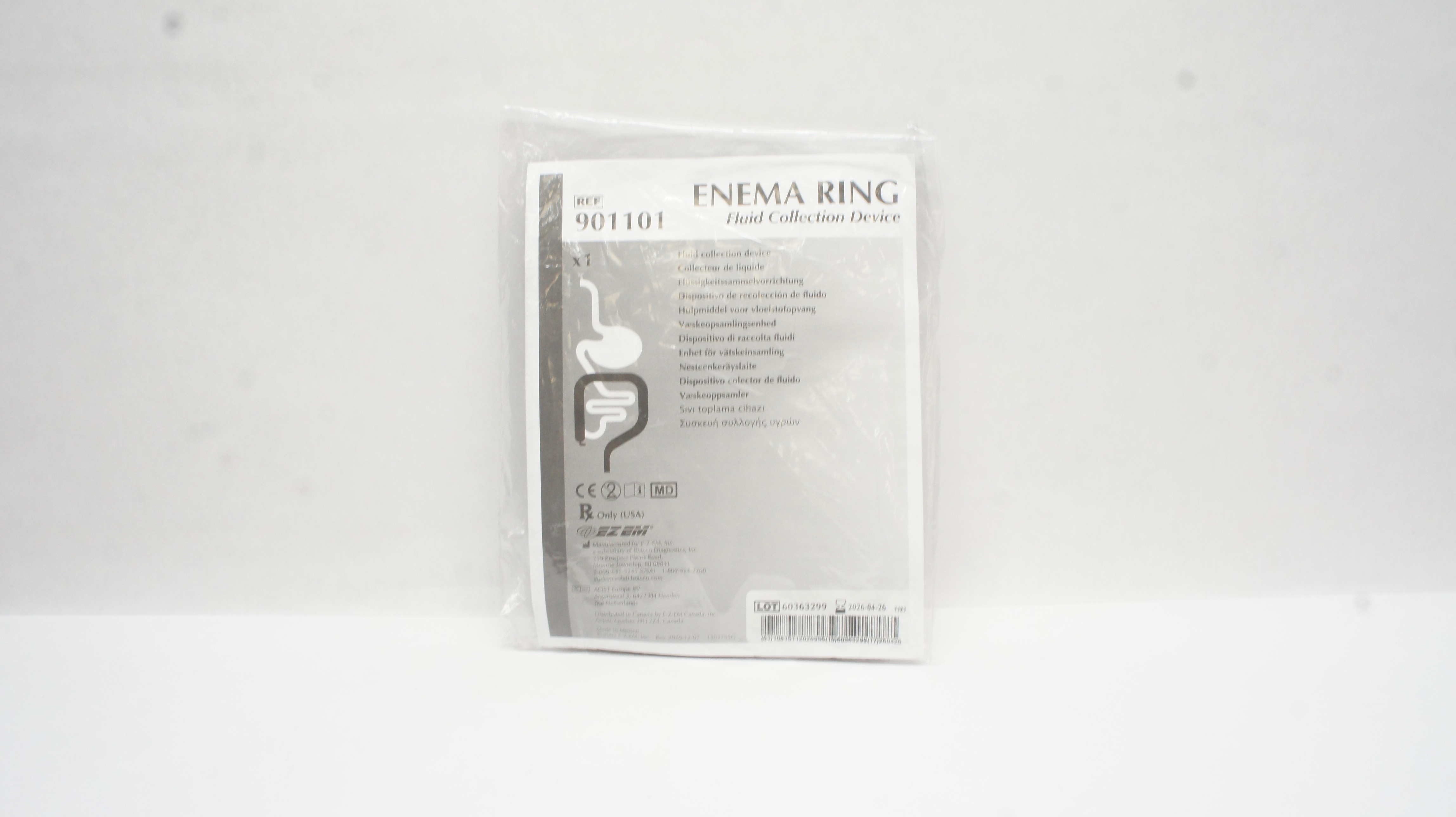 EZEM 901101 Enema Ring Fluid Collection Device