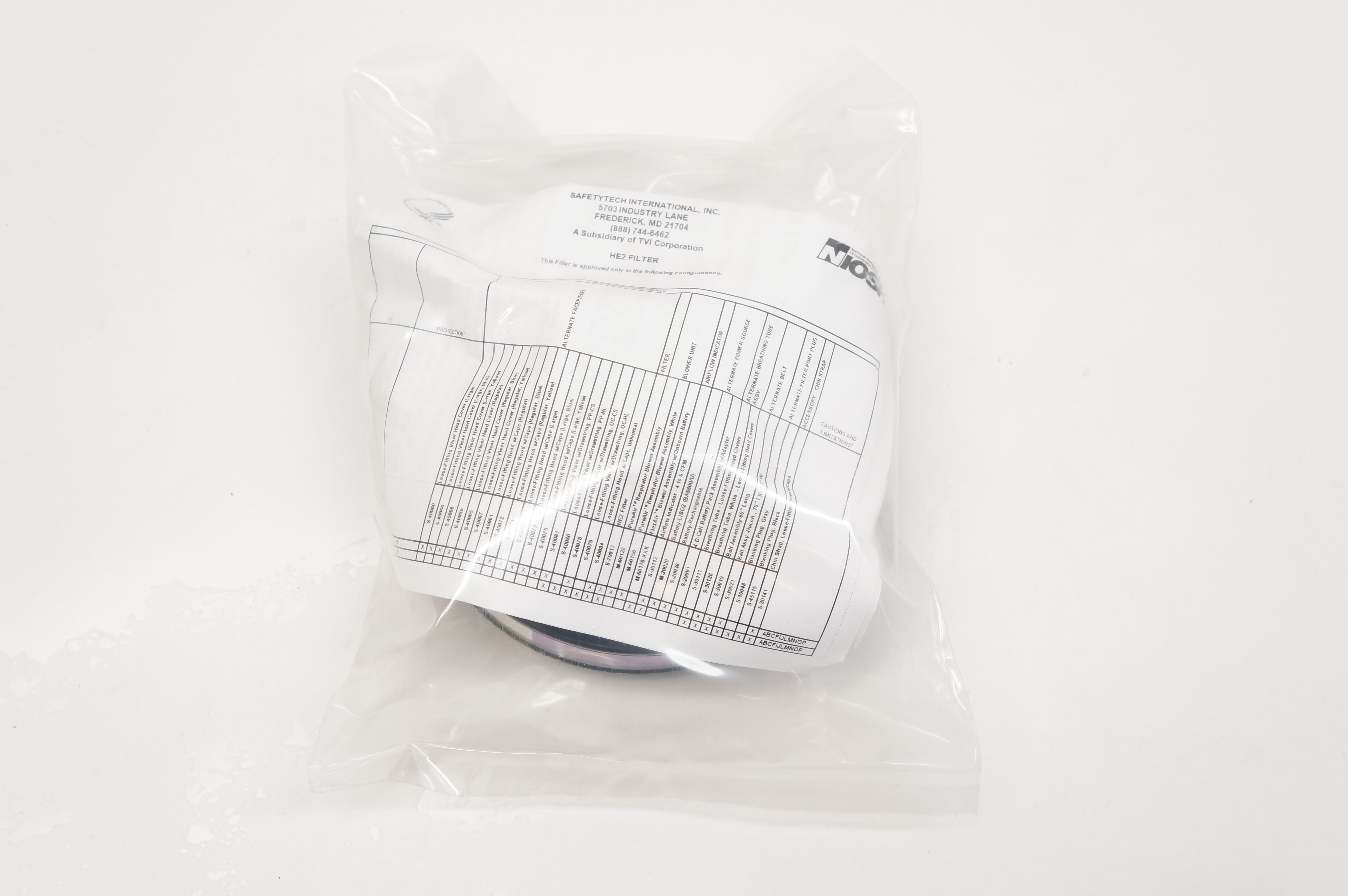 Safetytech International S-70013-001 FlexAir PAPR High Efficiency Particulate Filter (x)