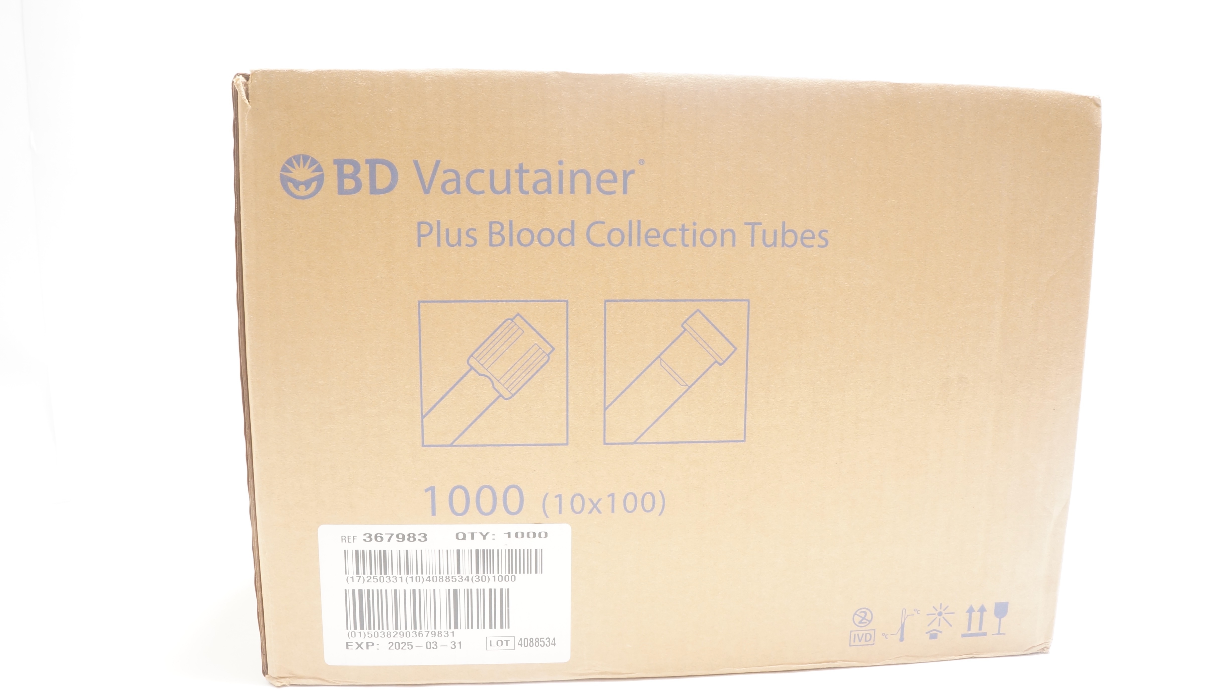 BD 367983 Vacutainer SST Blood Collection Tubes 3.5mL, 13 x 75mm - Case of 1000