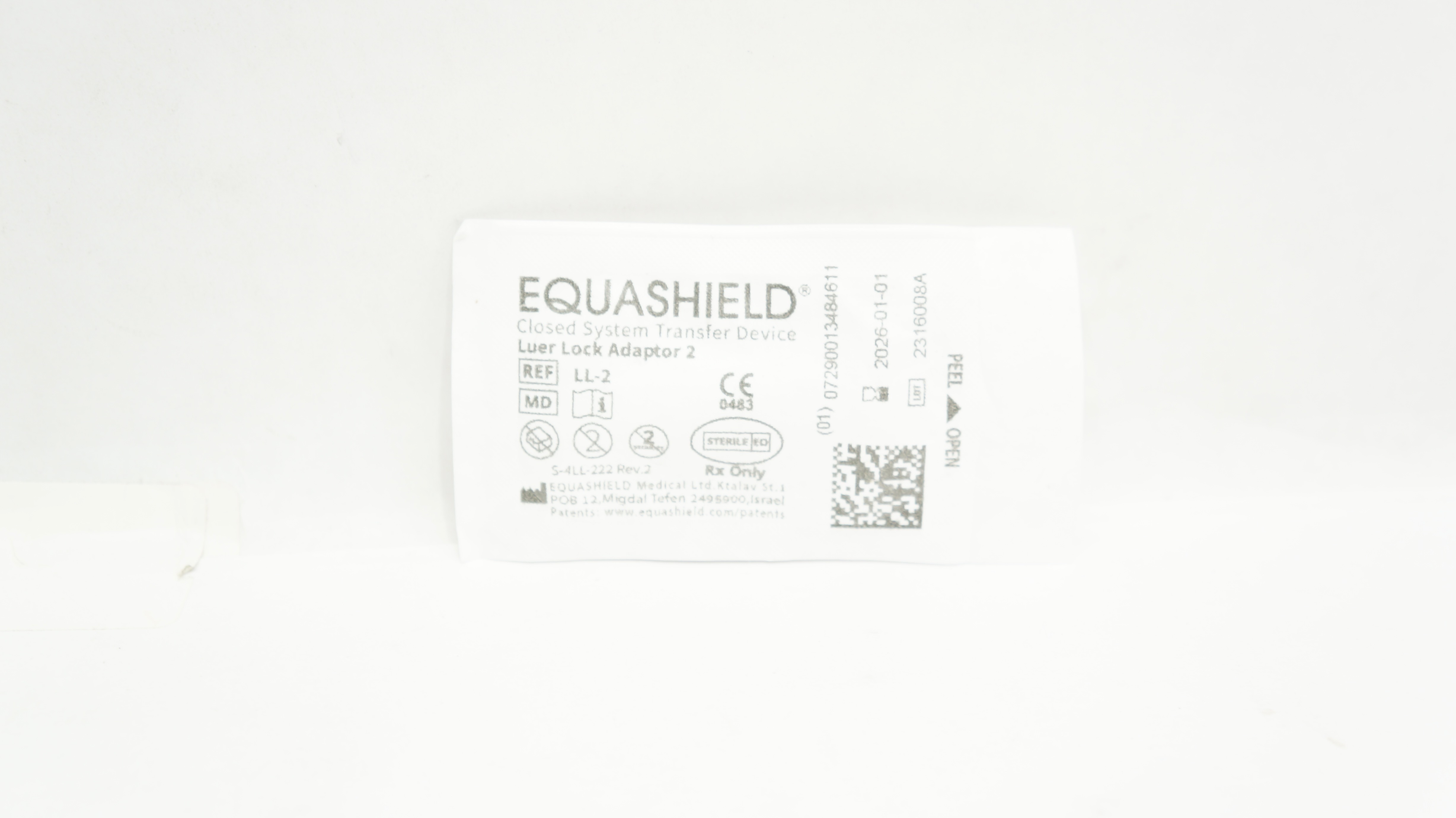 Equashield LL-2 Closed System Transfer Device Luer Lock Adaptor 2