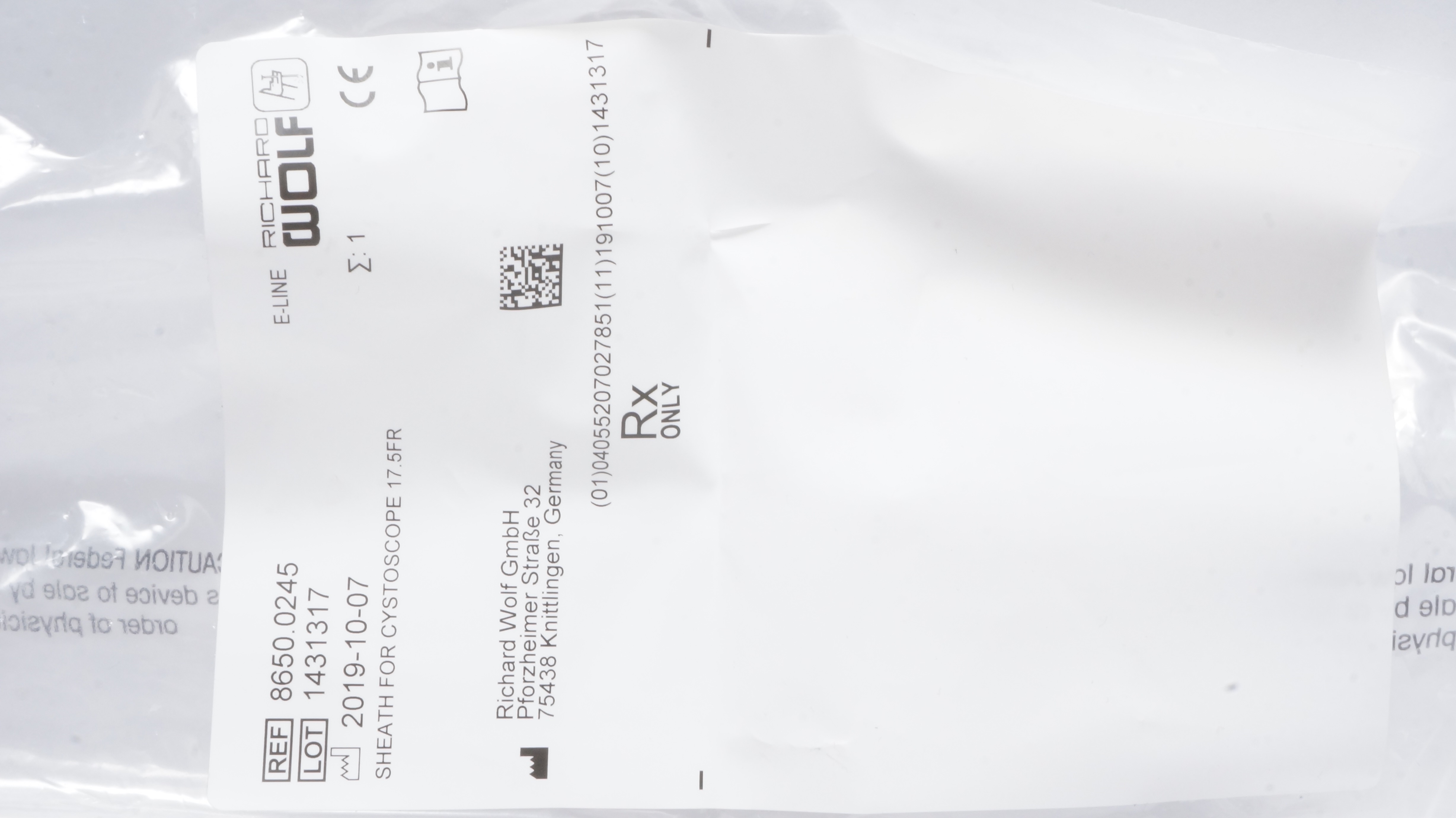 Richard Wolf 8650.0245 Sheath For Cystoscope 17.5Fr