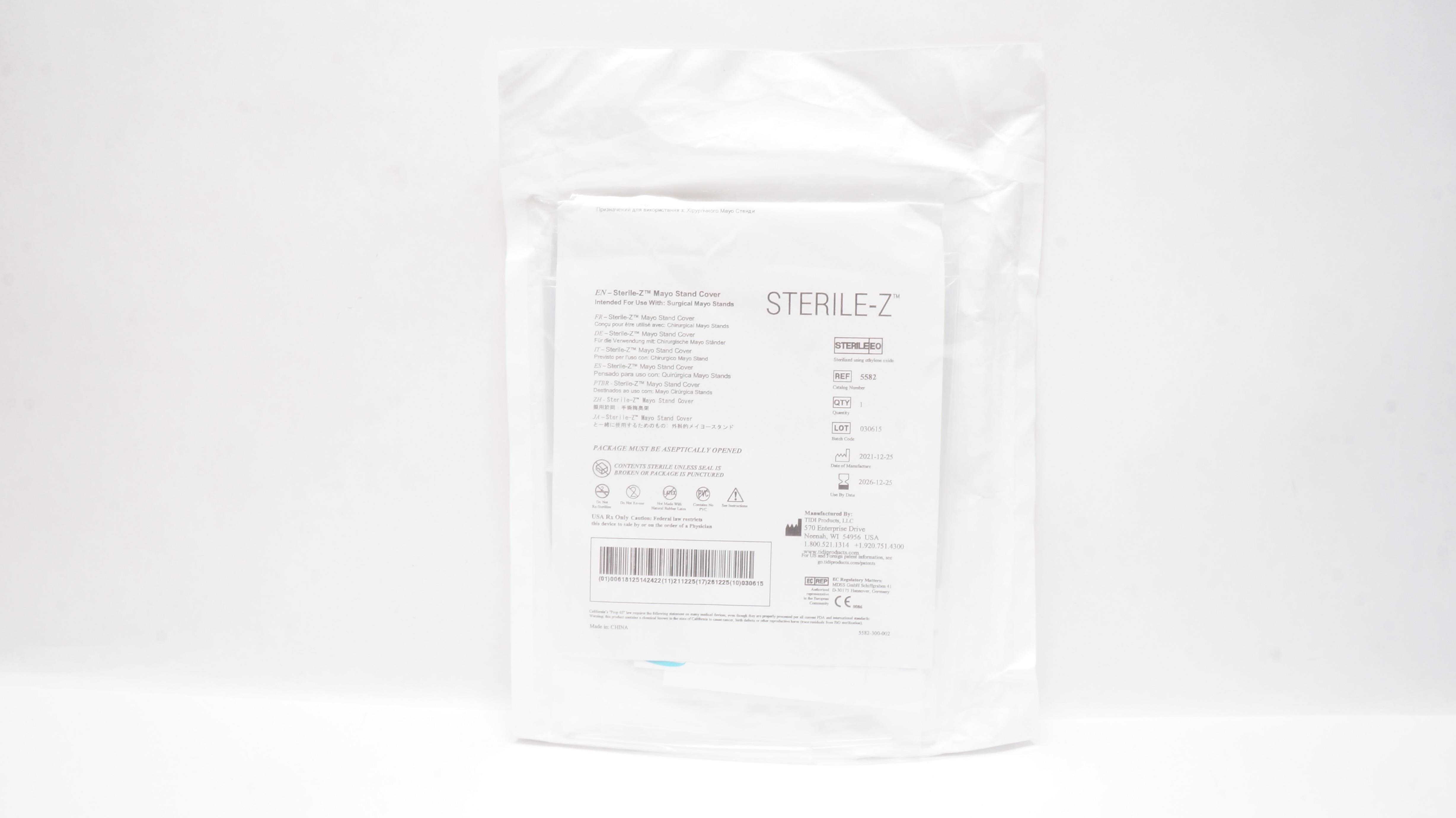 TIDI Products 5582 Sterile-Z Mayo Stand Cover