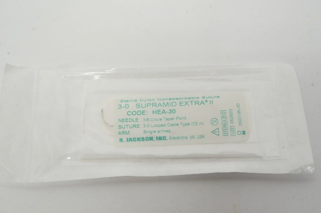 S. Jackson X-HEA-30 Stre 3-0 Supramid Extra II 3/8 Circle Taper, 12inch (x)