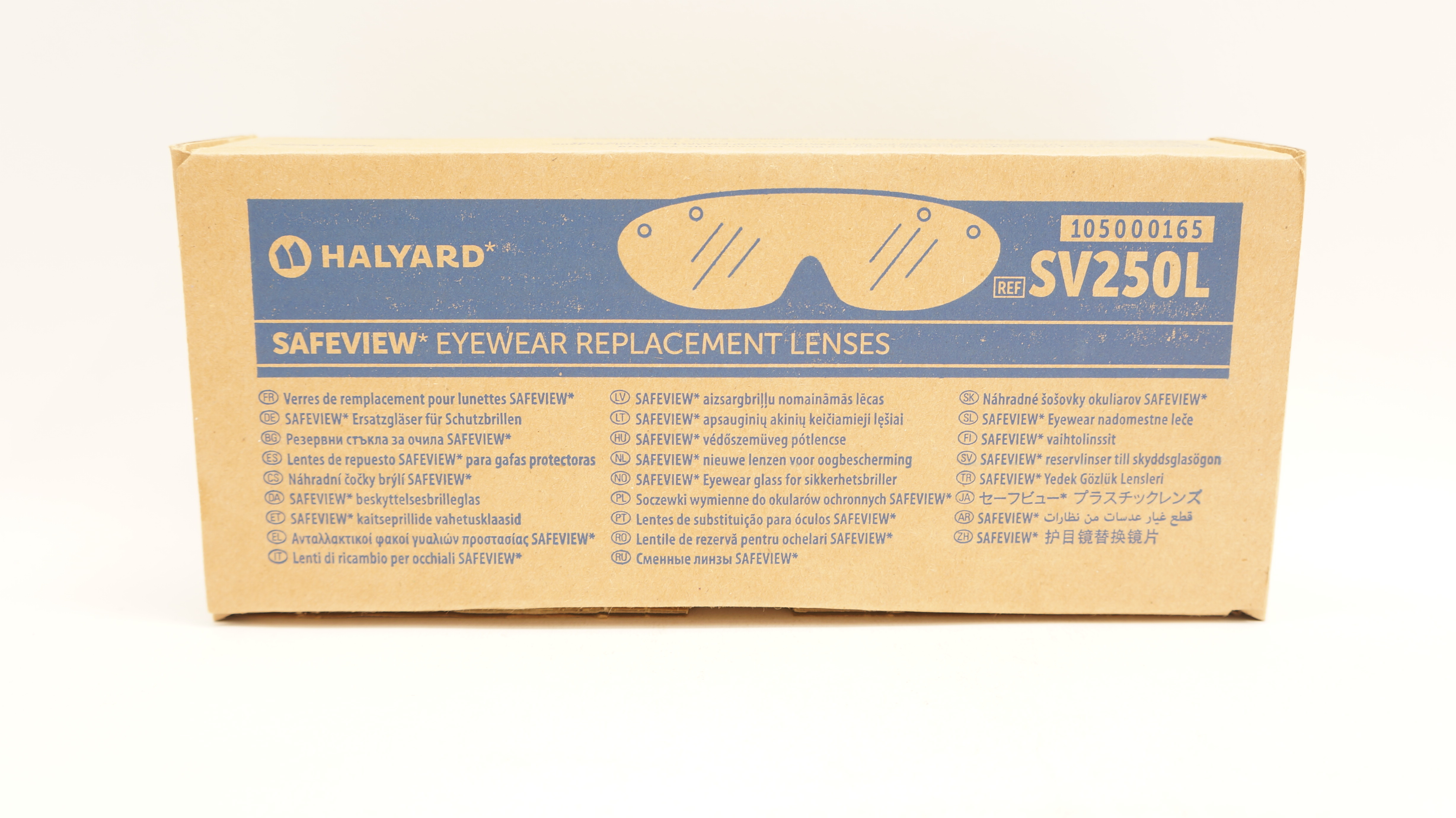 Halyard SV250L Safeview Eyewear Replacement Lenses - Case of 250
