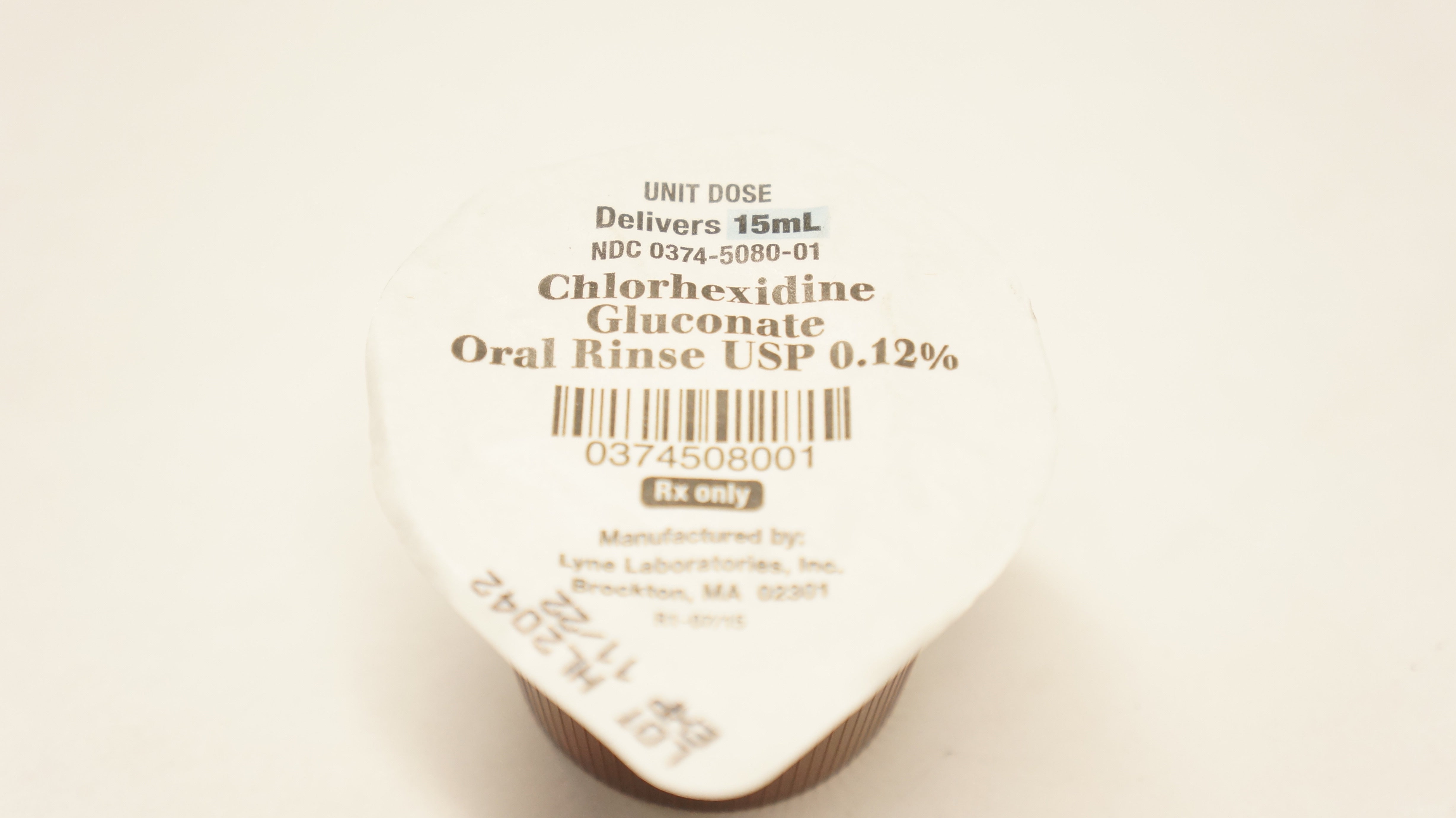 Lyne Laboratories Chlorhexidine Gluconate Oral Rinse USP 0.12% 15mL