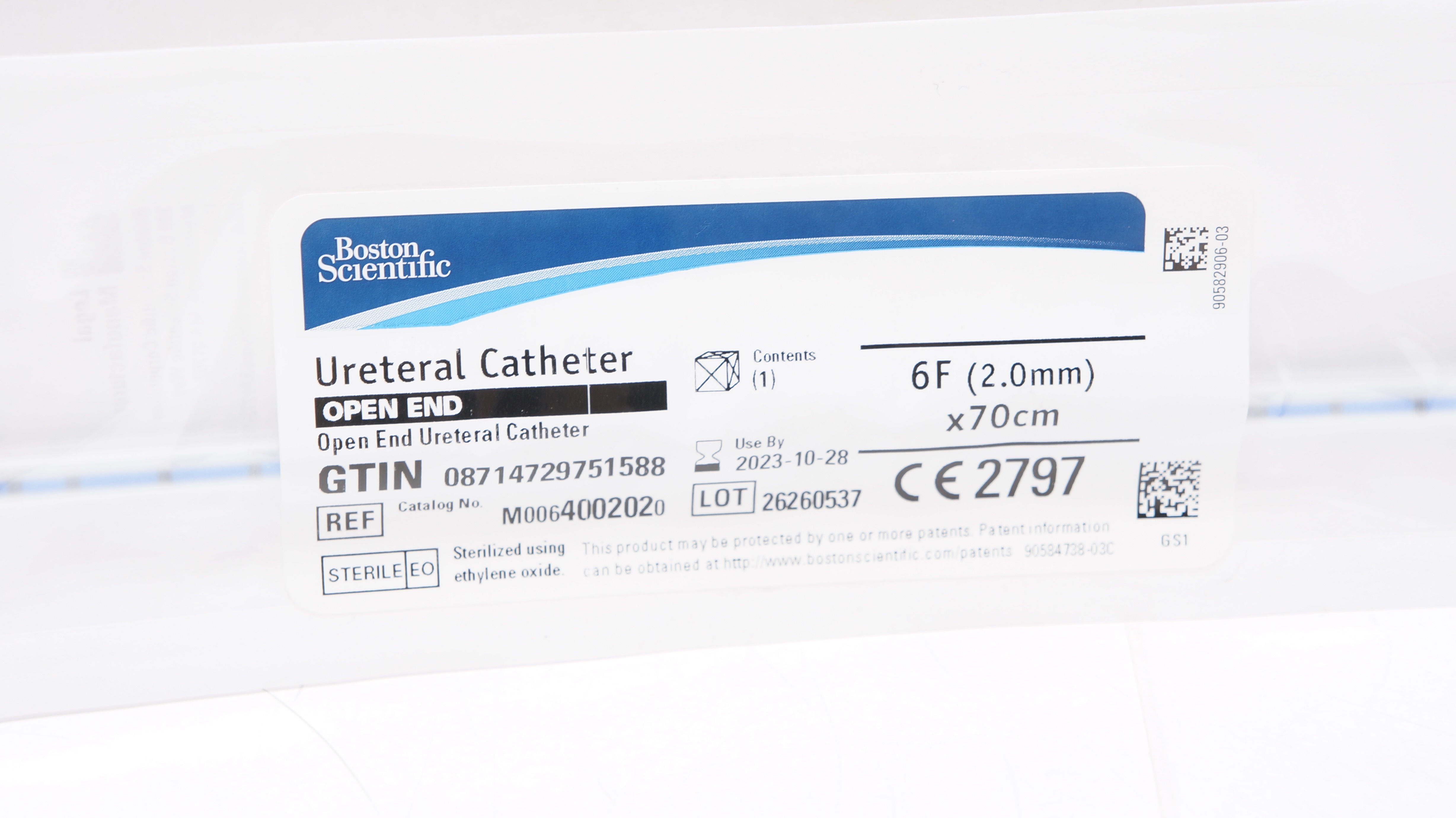 Boston Scientific M0064002020 Open End Ureteral Cath. 6F x 70cm (x)