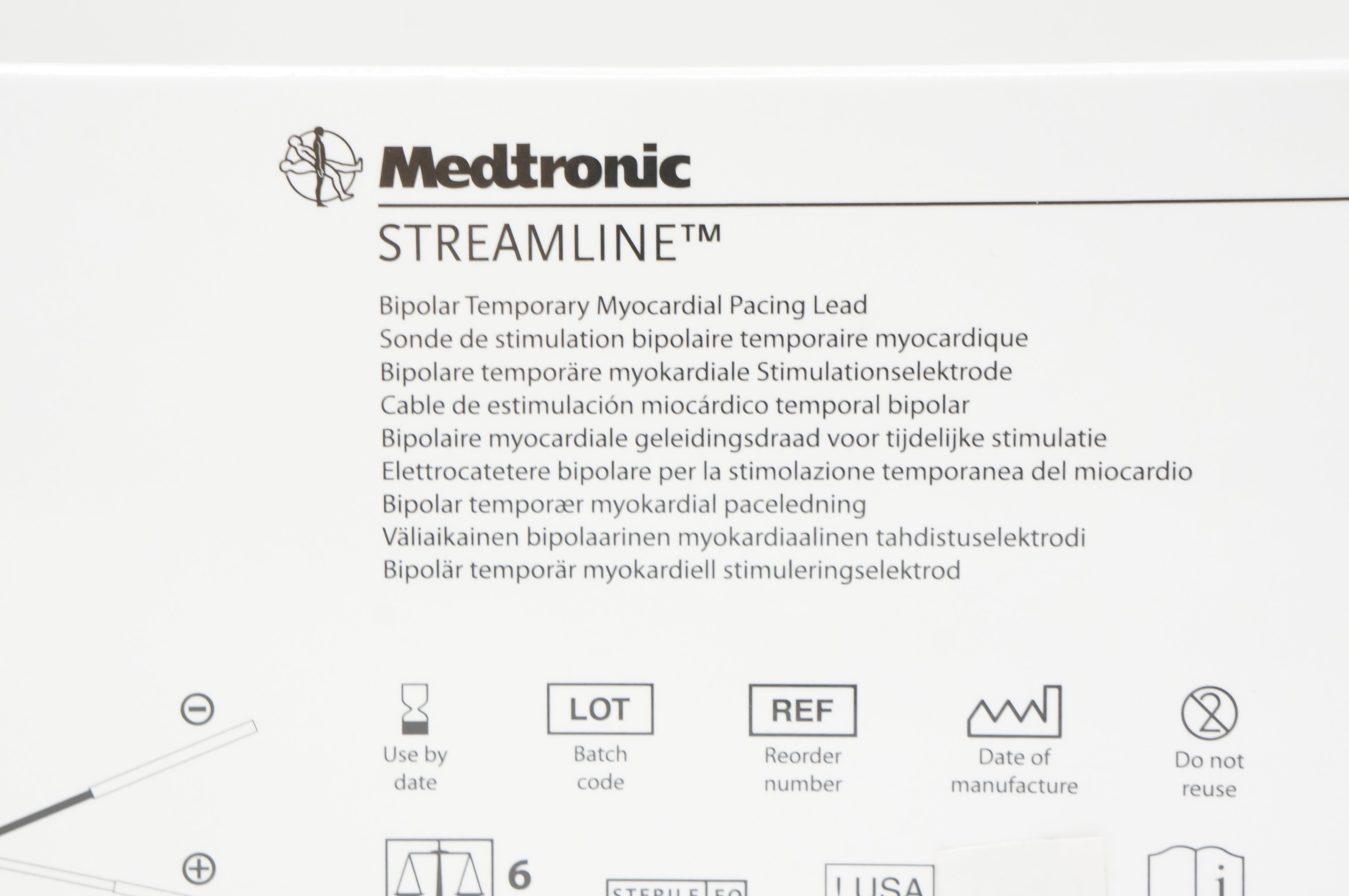 Medtronic 6495F Streamline Bipolar Temporary Myocardial Pacing Lead(x)- Box of 6