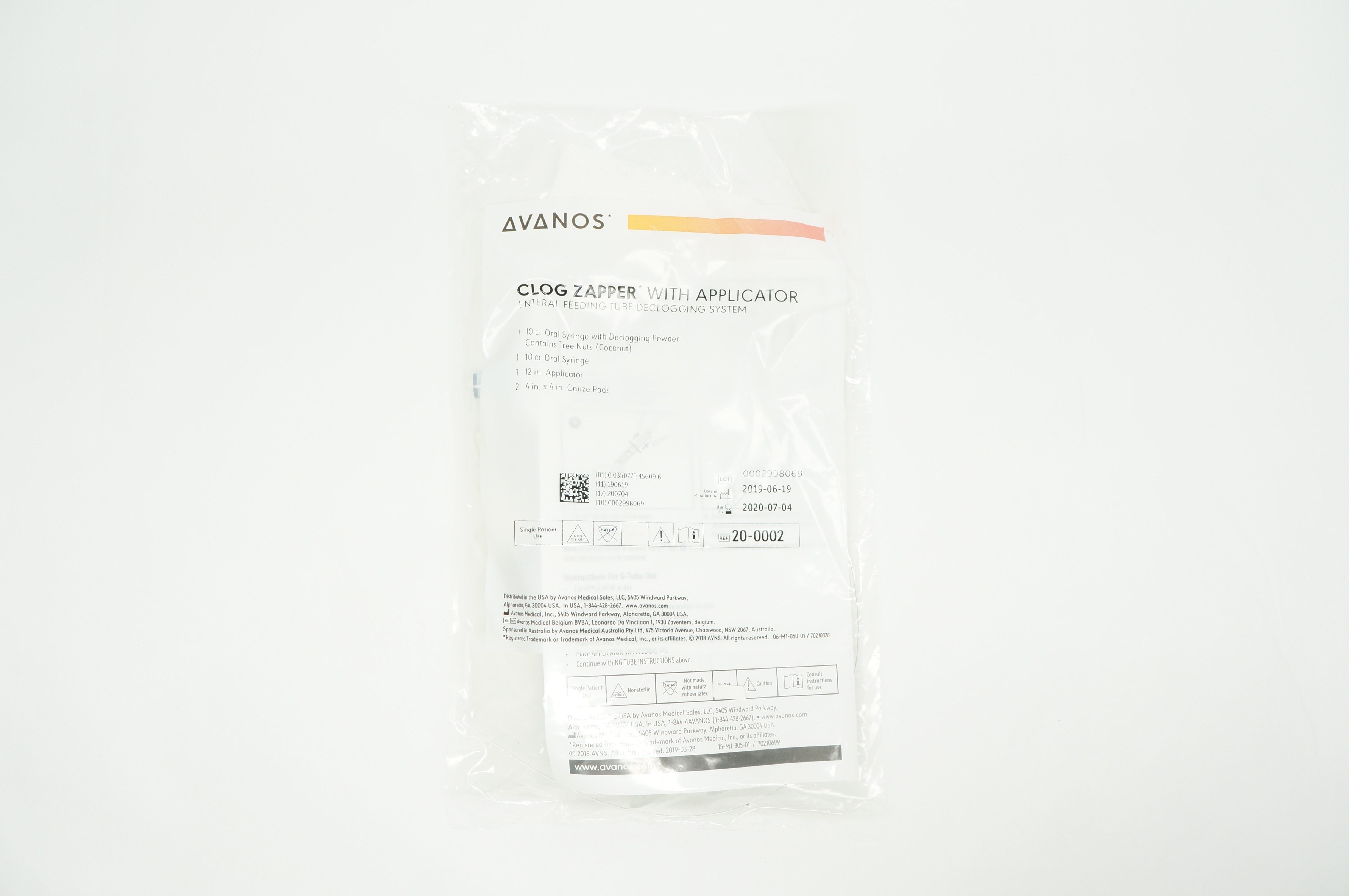 Avanos 20-0002 Clog Zapper Applicator Enteral Feeding Tube Declogging System (x)