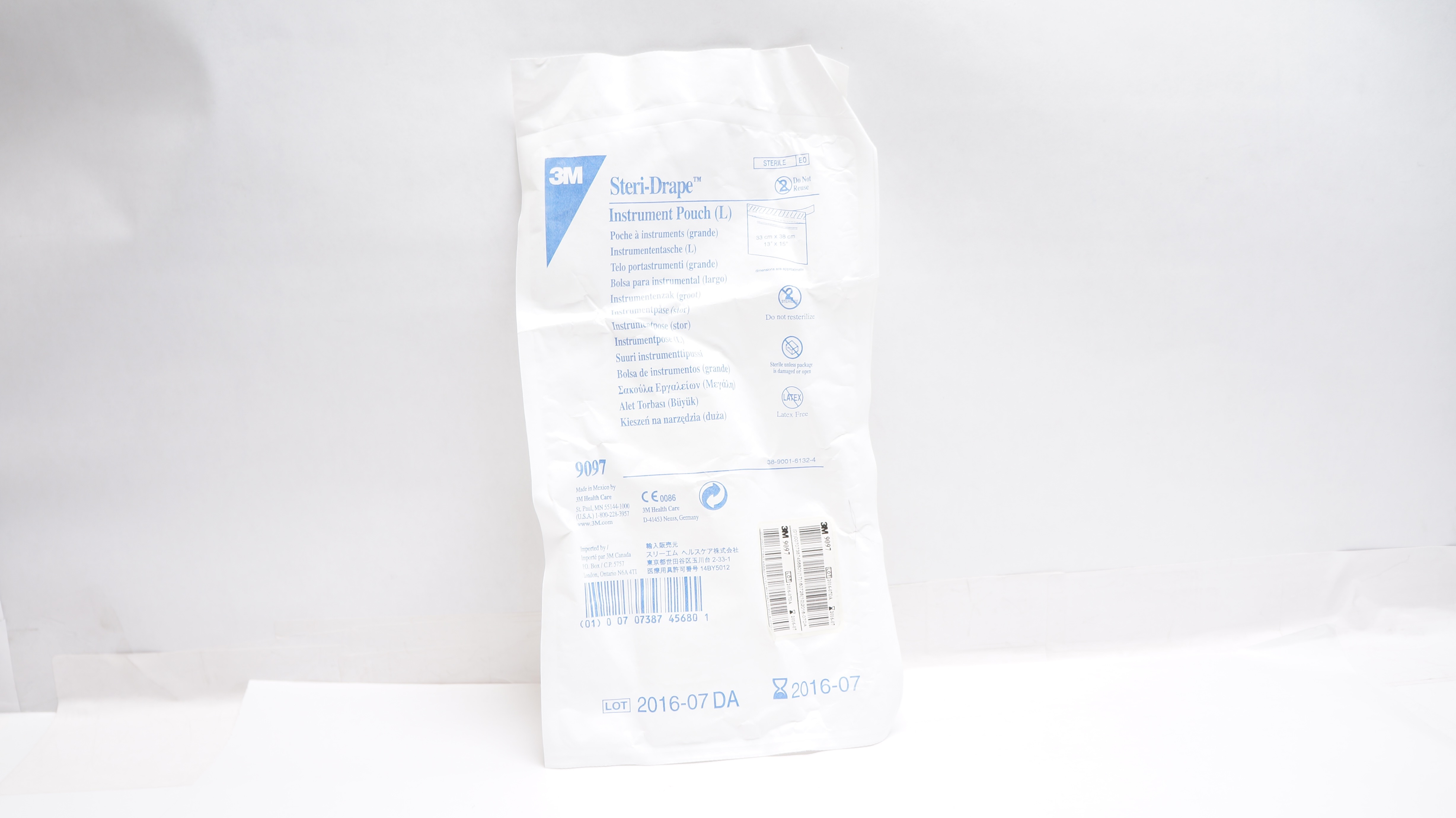 3M 9097 Steri-Drape Instrument Pouch 13inch x 15inch, Large (x)