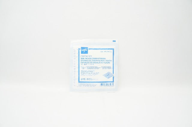 Medline NON256000 Non-Woven Drain Sponges 4 x 4 In. 6-Ply Pack of 2